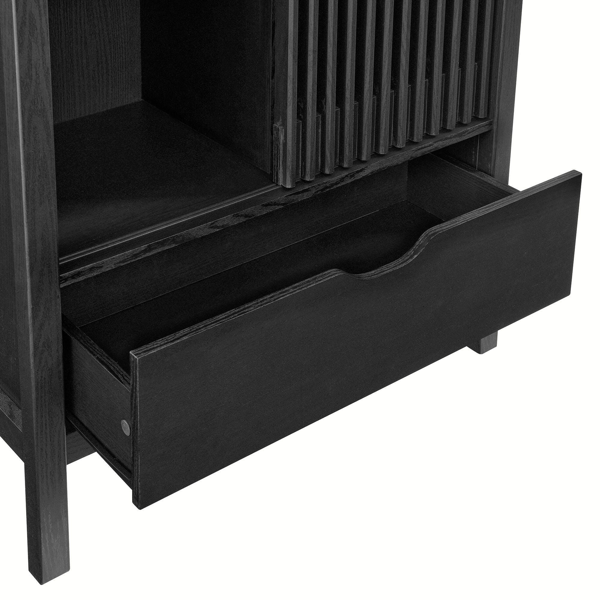Modway Vaughn Storage Cabinet, Black, large