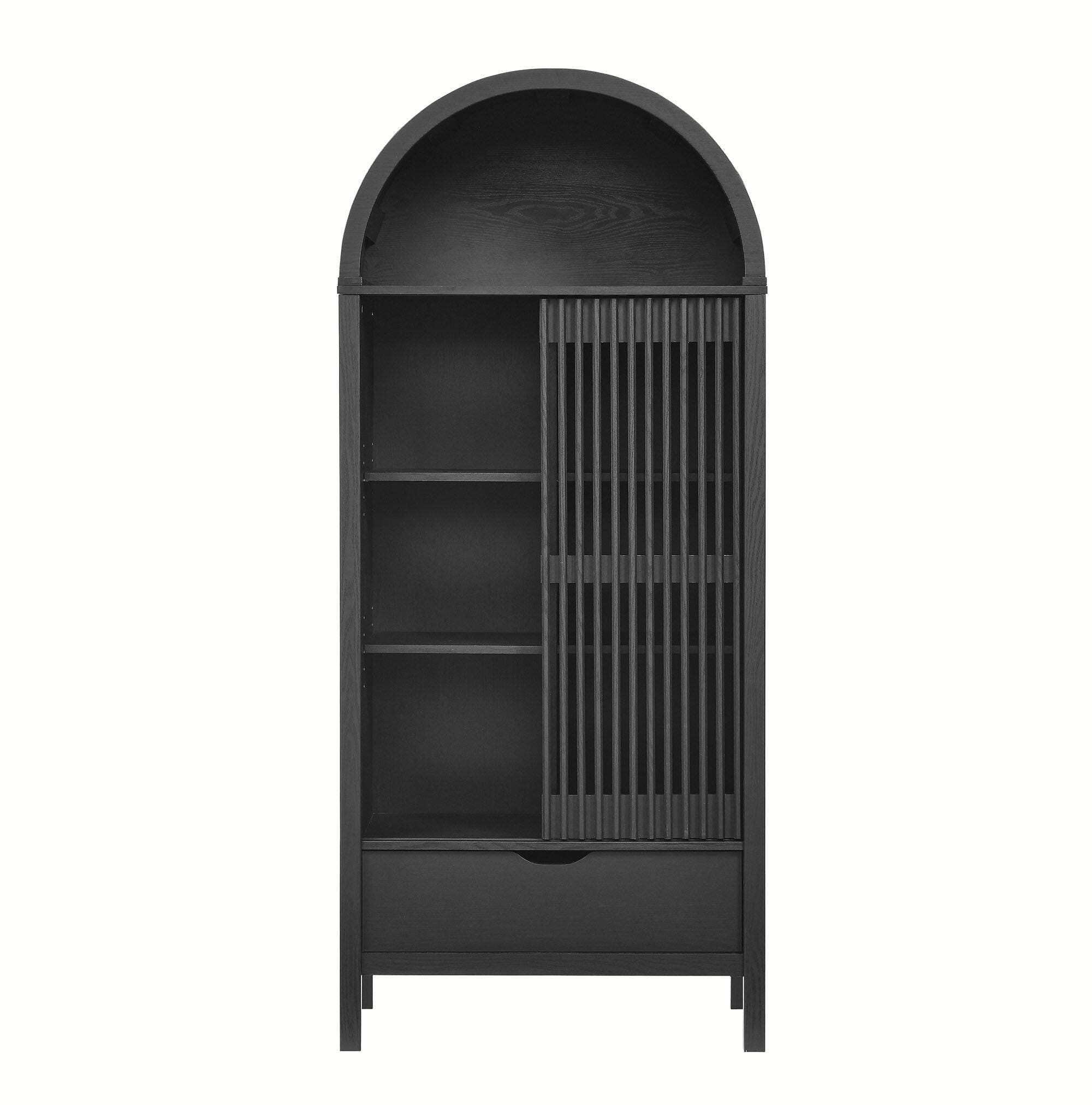 Modway Vaughn Storage Cabinet, Black, large