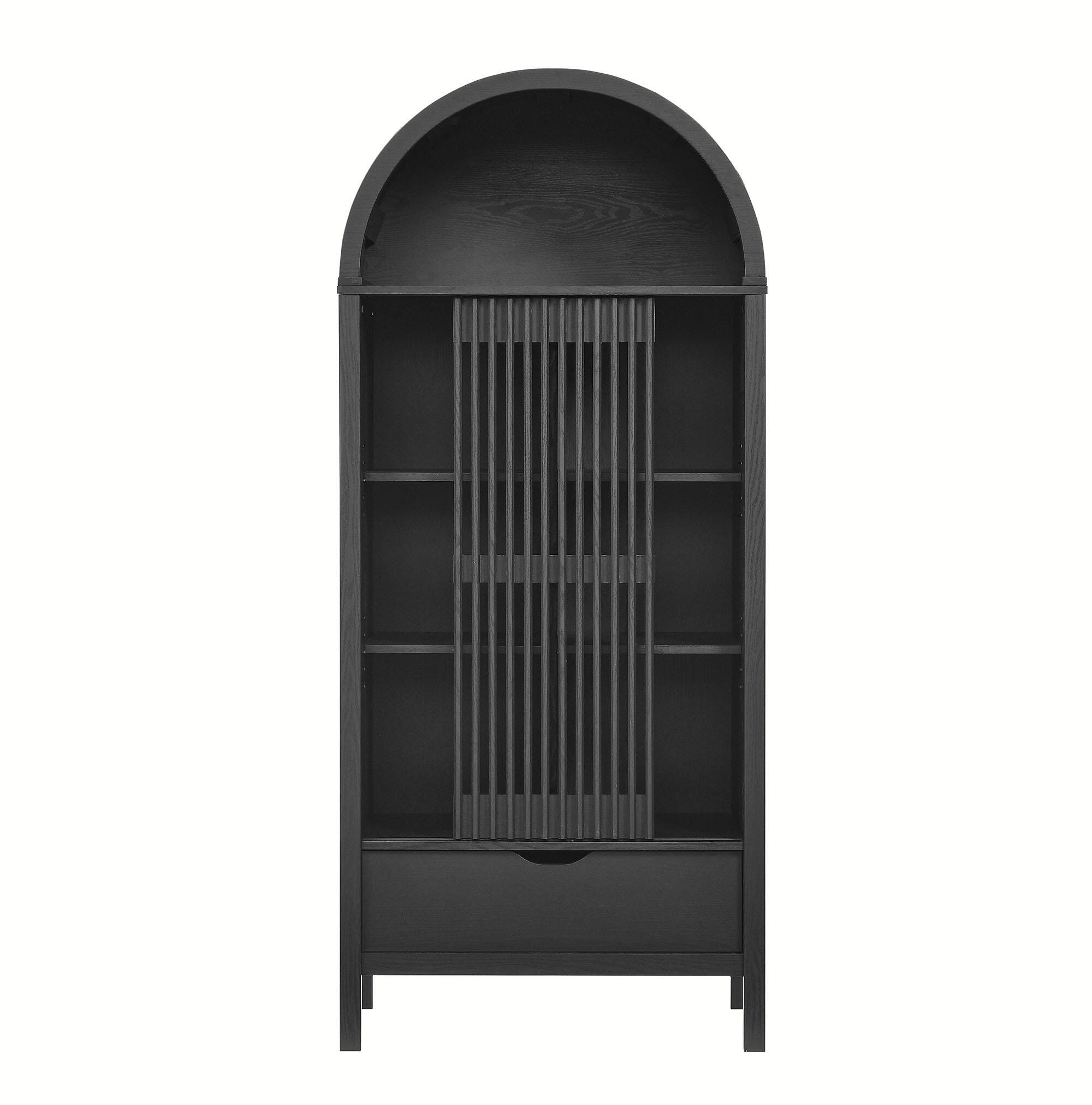 Modway Vaughn Storage Cabinet, Black, large