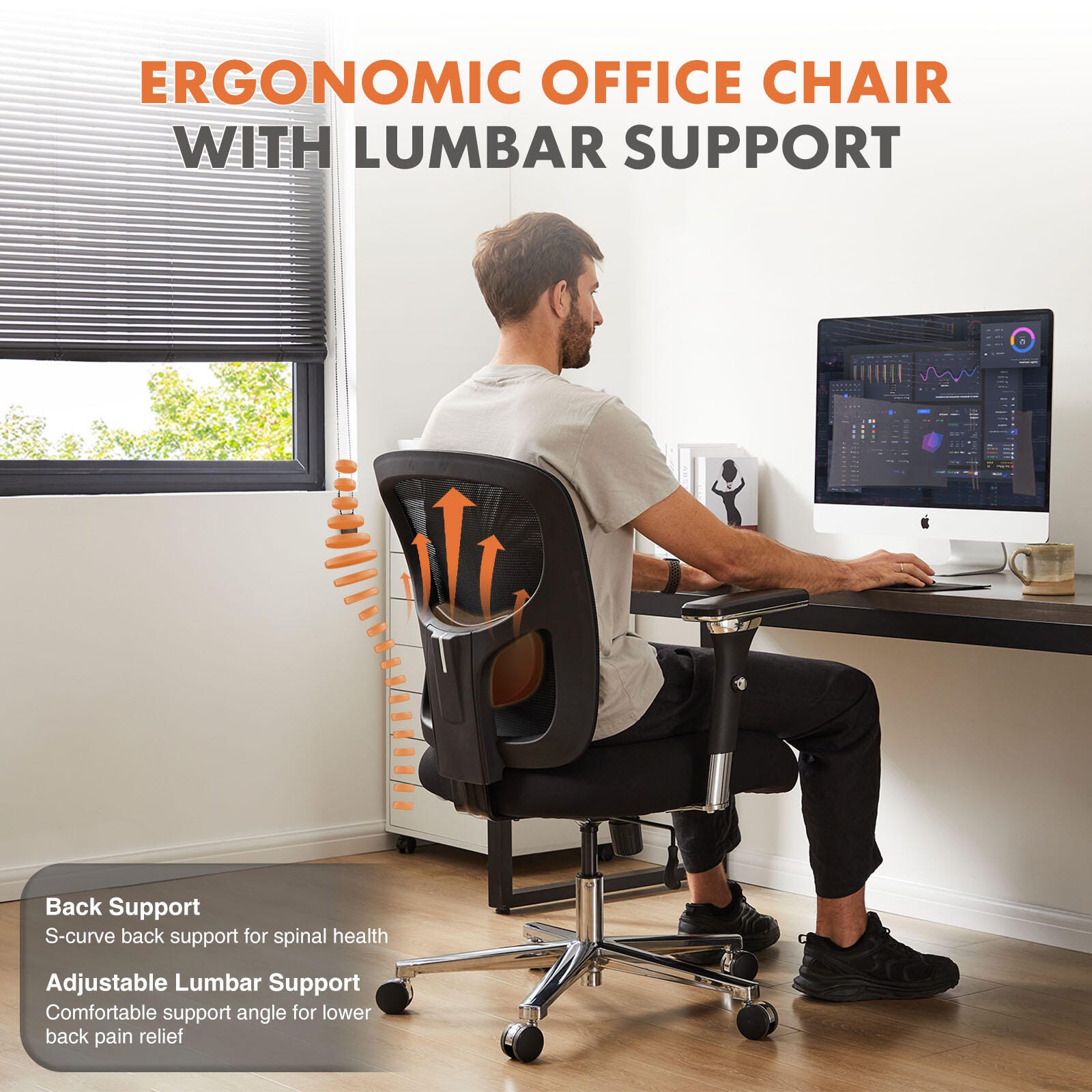 Dovelina Lexcy High Back Home Office Desk Chair, , large