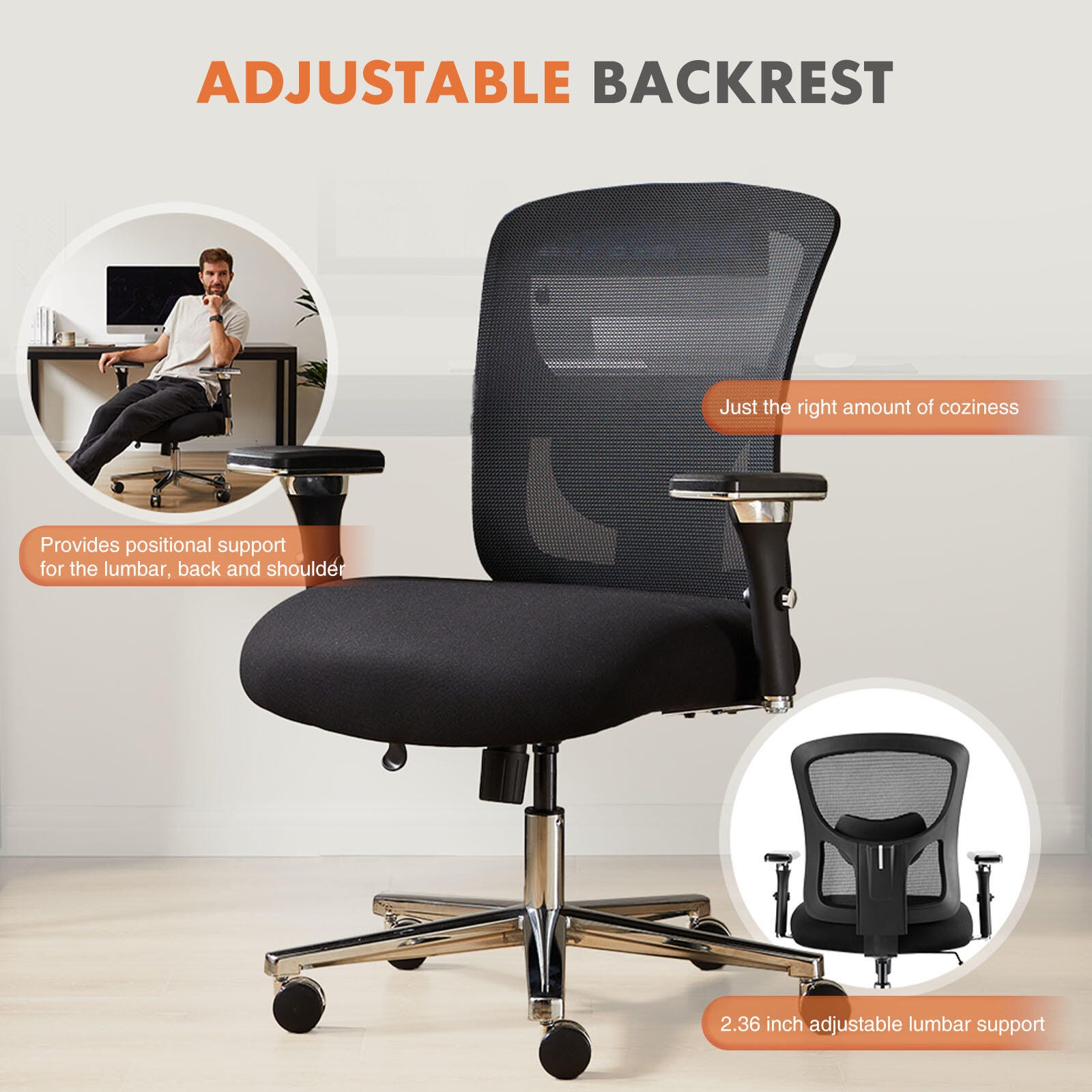 Dovelina Lexcy High Back Home Office Desk Chair, , large