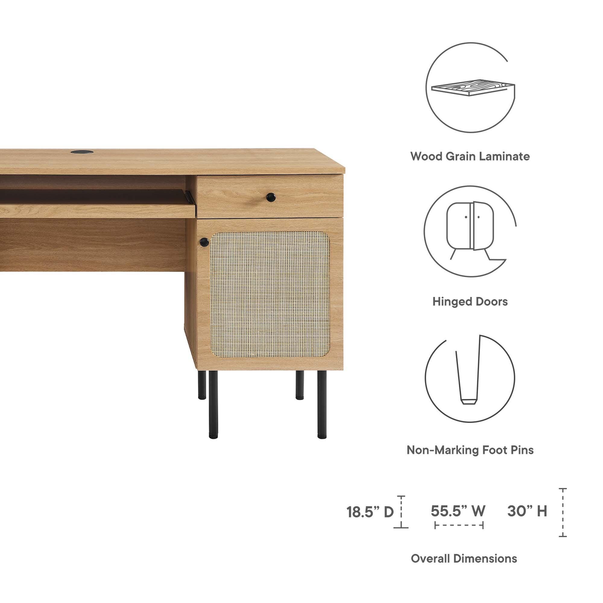 Modway Chaucer 19" Home Office Desk, , large