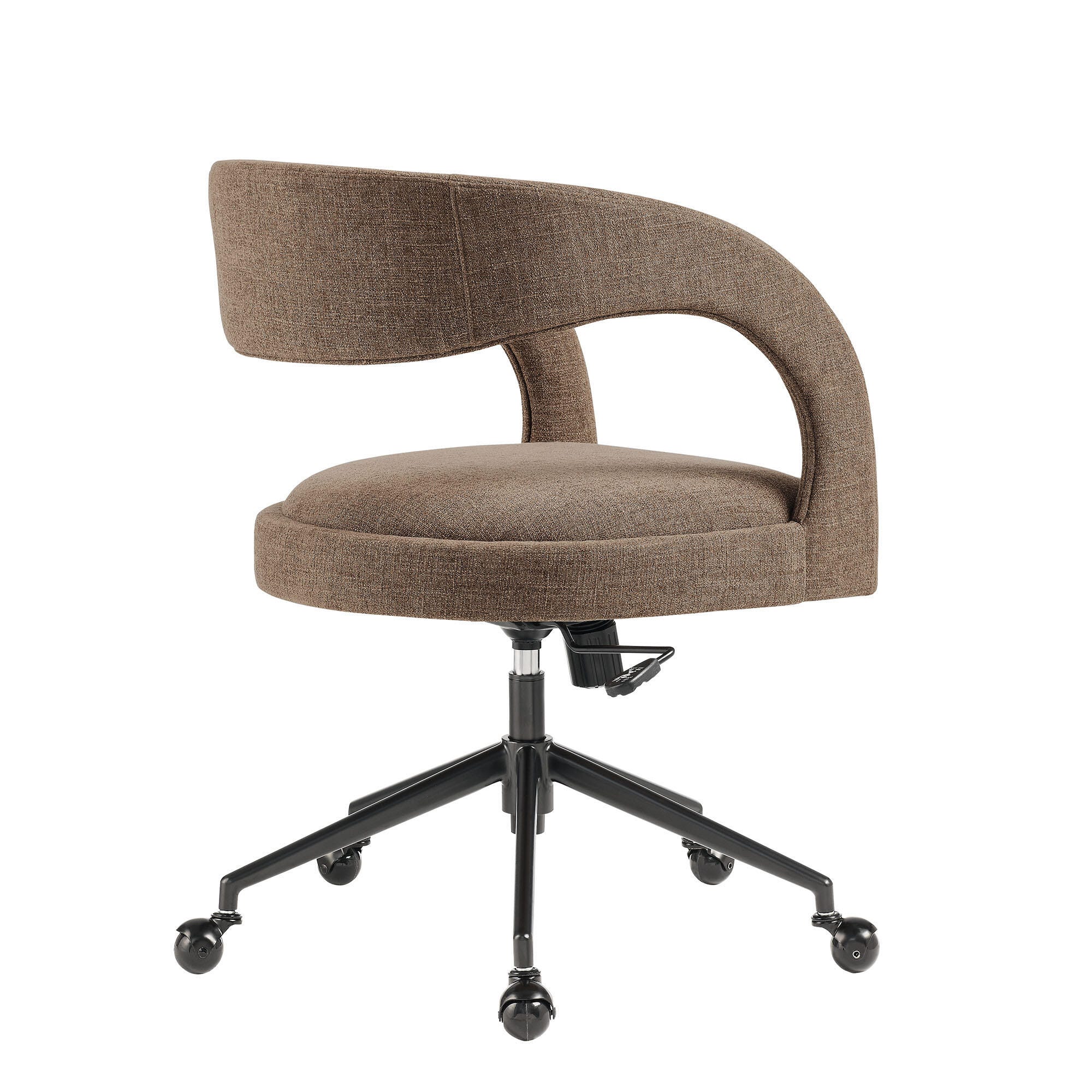 Modway Pinnacle Upholstered Home Office Desk Chair, Mocha, large