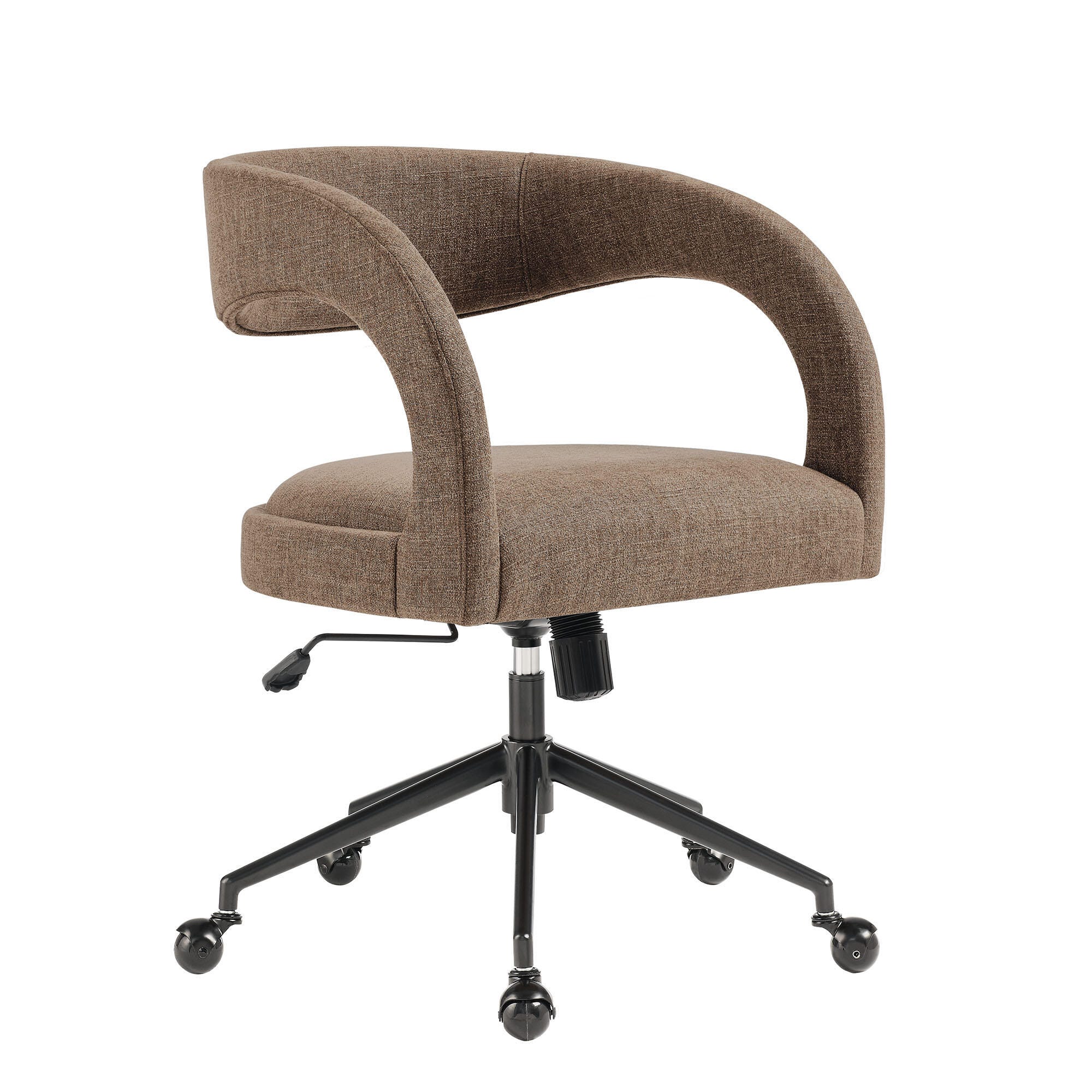 Modway Pinnacle Upholstered Home Office Desk Chair, Mocha, large