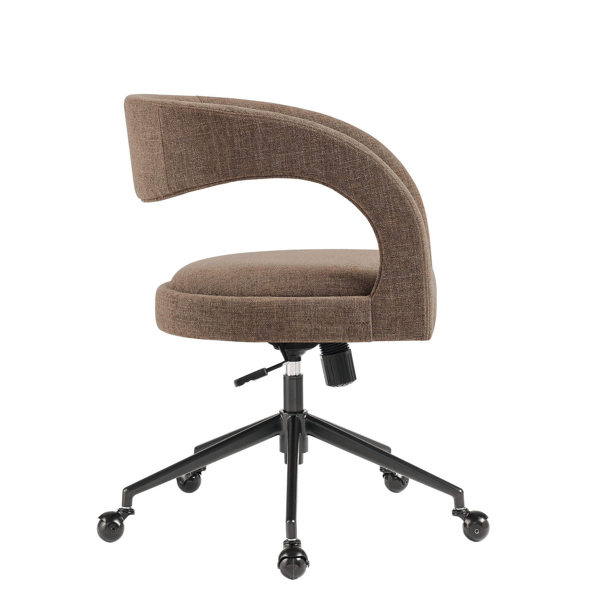Modway Pinnacle Upholstered Home Office Desk Chair, Mocha, large