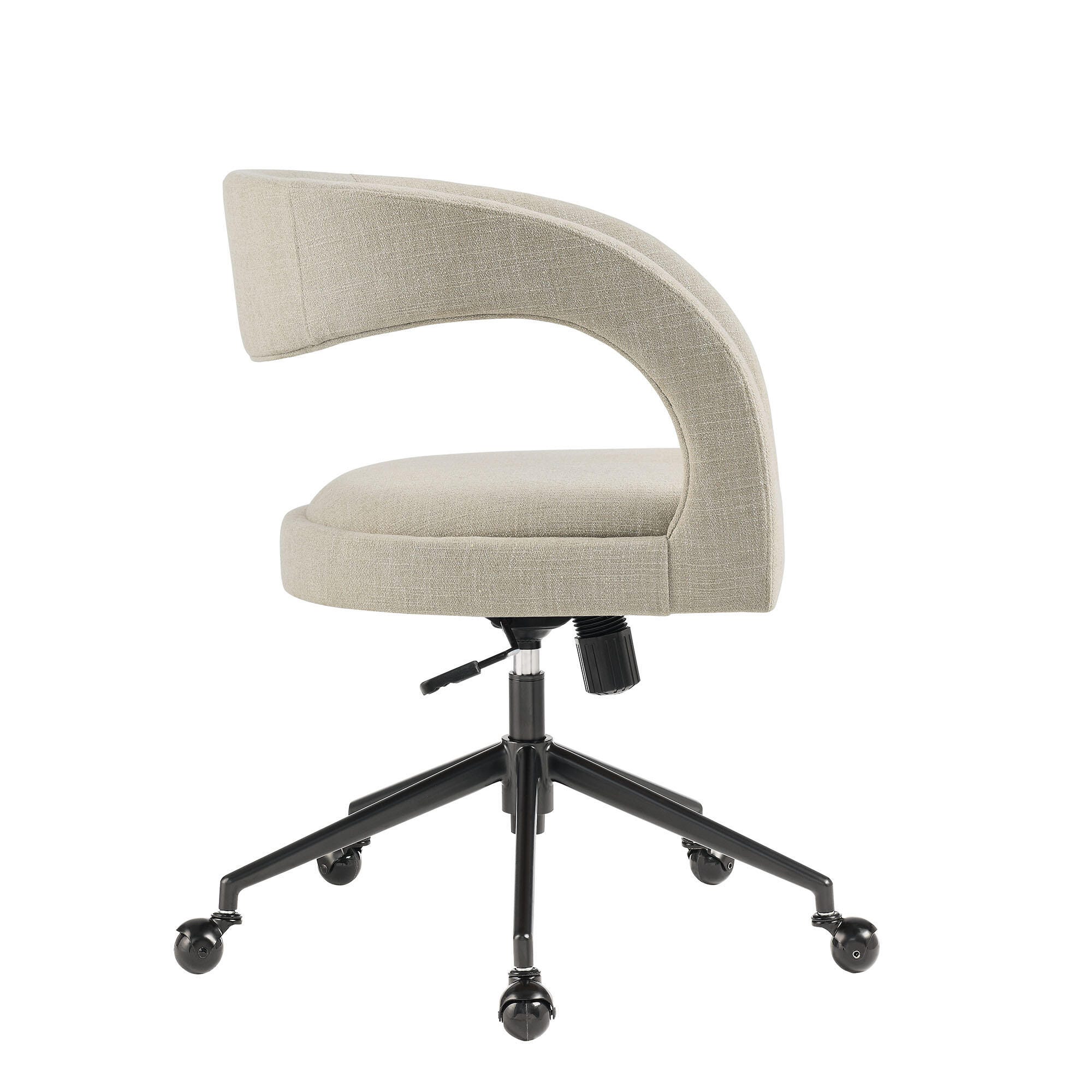 Modway Pinnacle Upholstered Home Office Desk Chair, Linen, large