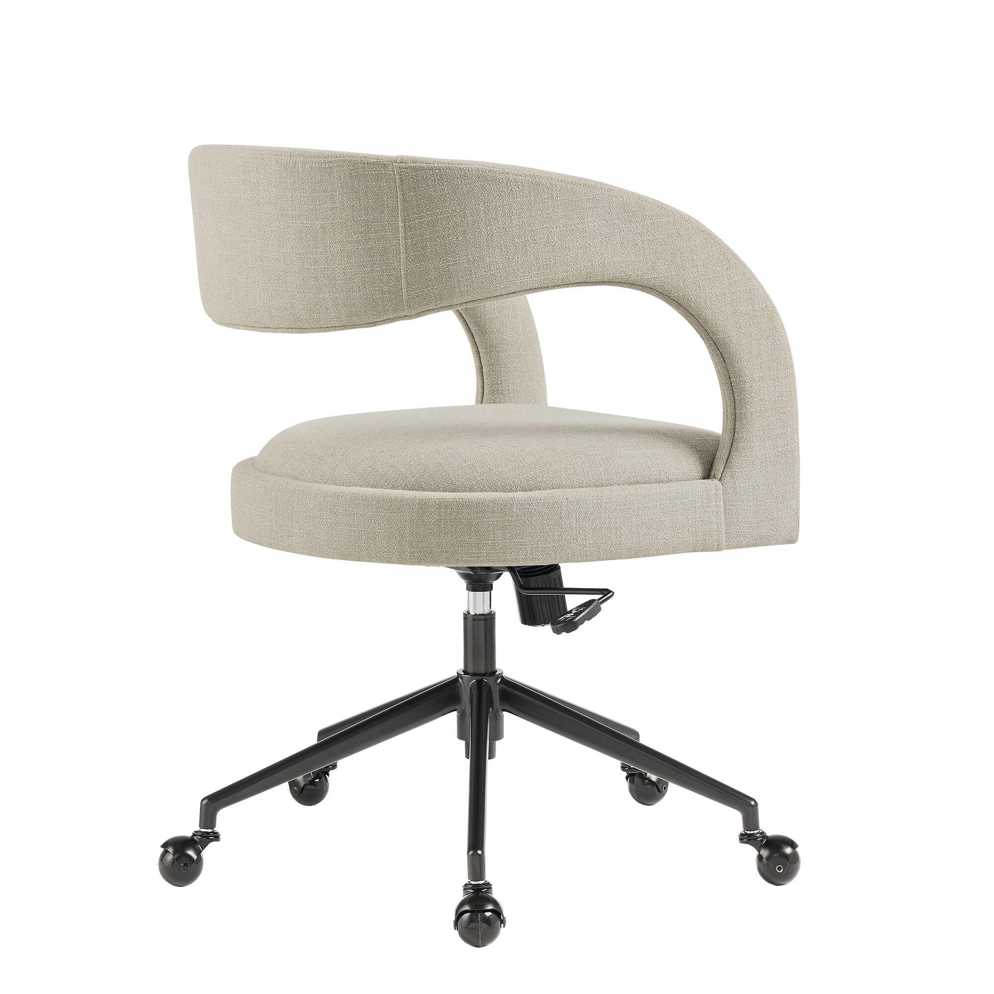 Modway Pinnacle Upholstered Home Office Desk Chair, Linen, large