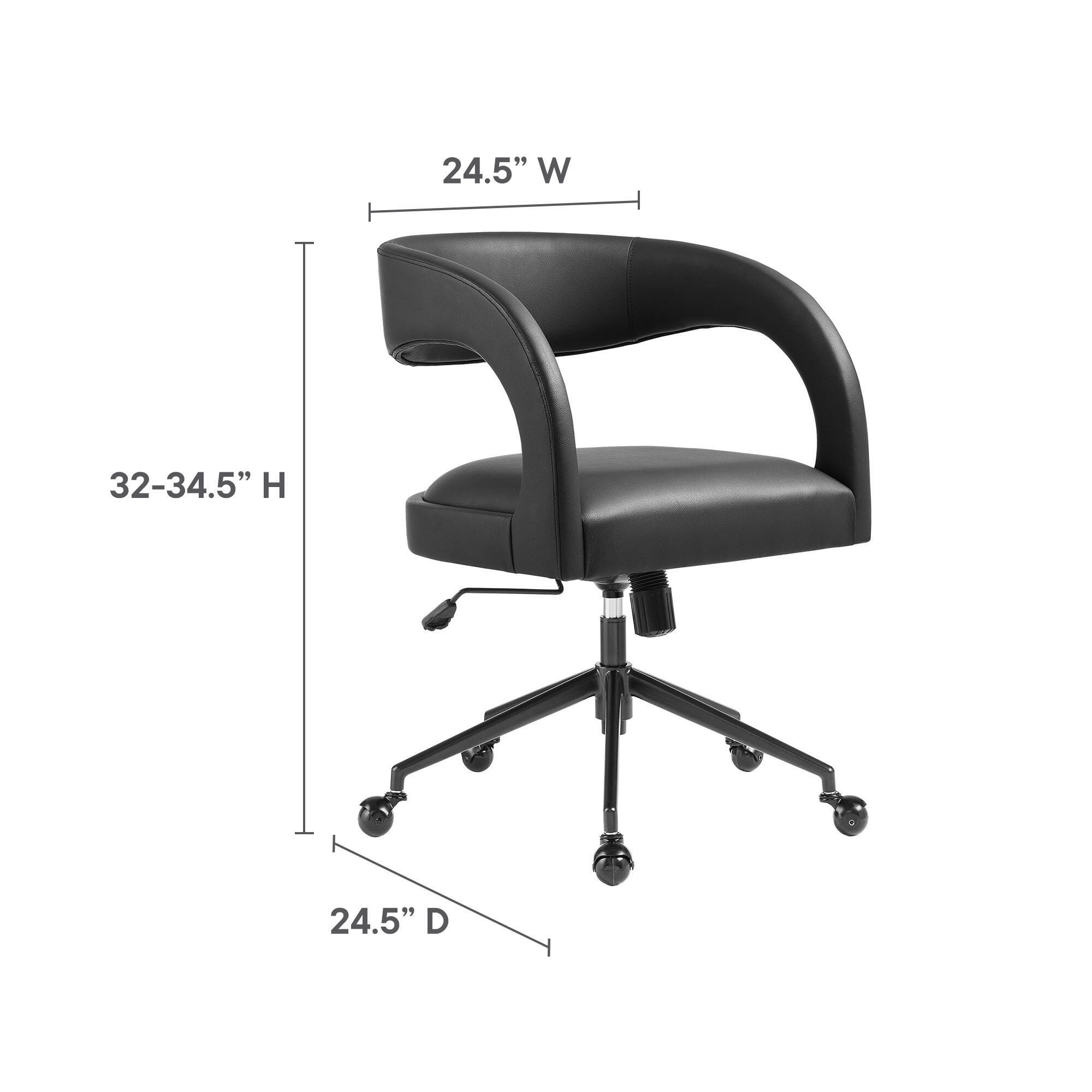 Modway Pinnacle Home Office Desk Chair, Black, large