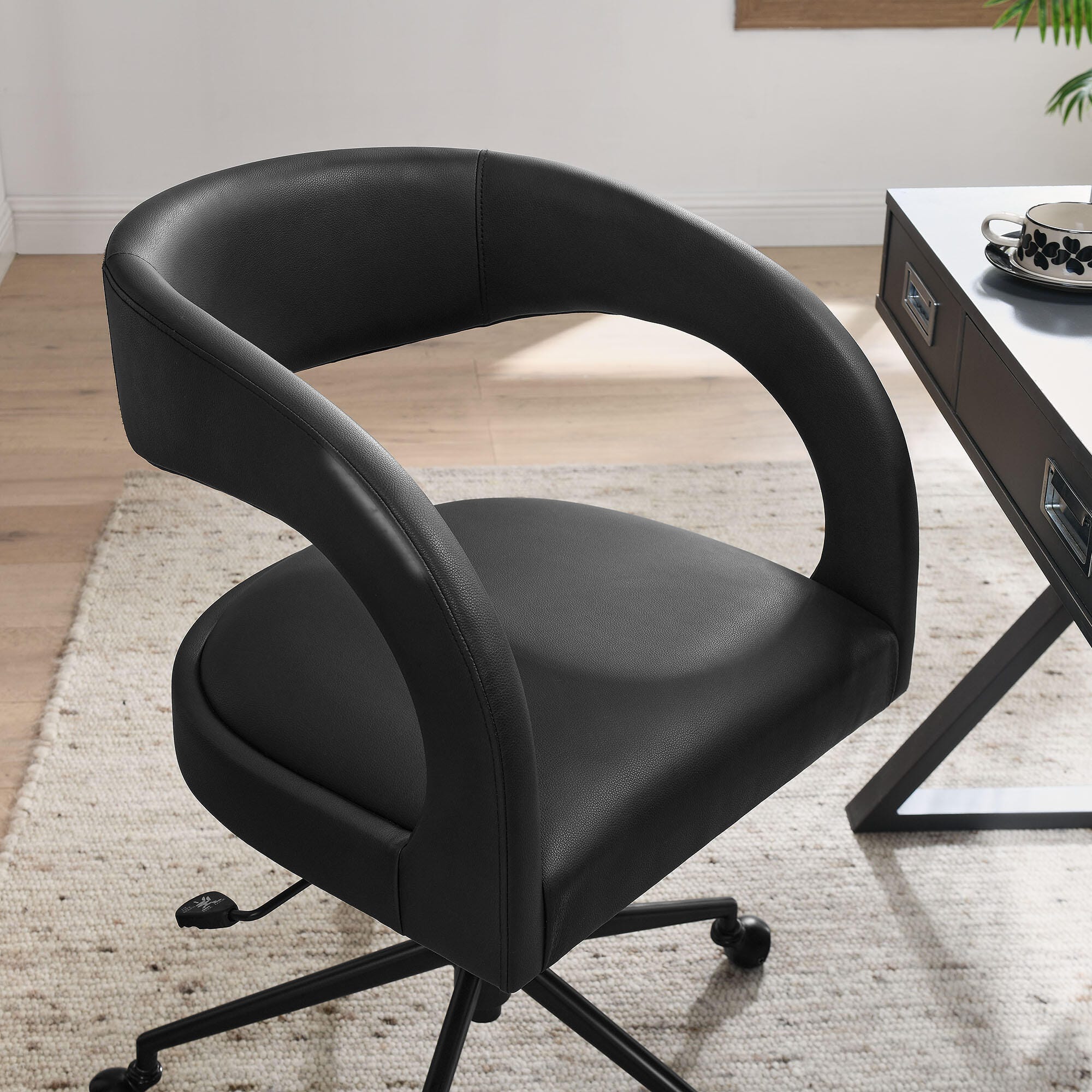Modway Pinnacle Home Office Desk Chair, Black, large
