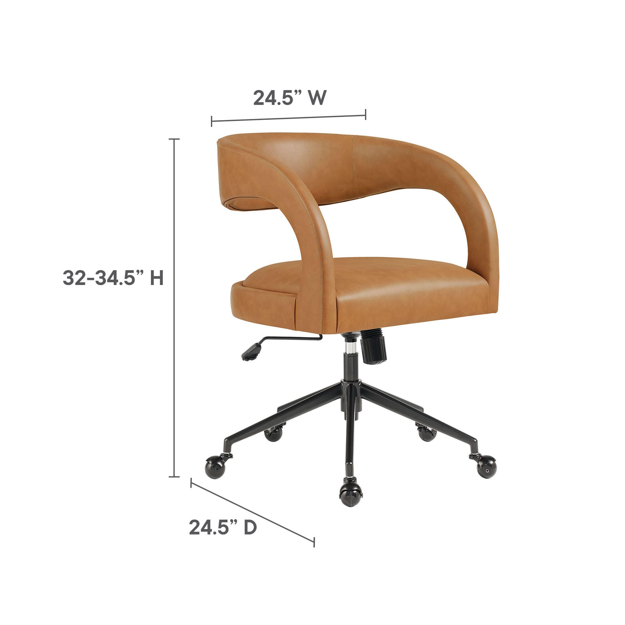 Modway Pinnacle Home Office Desk Chair, Tan, large