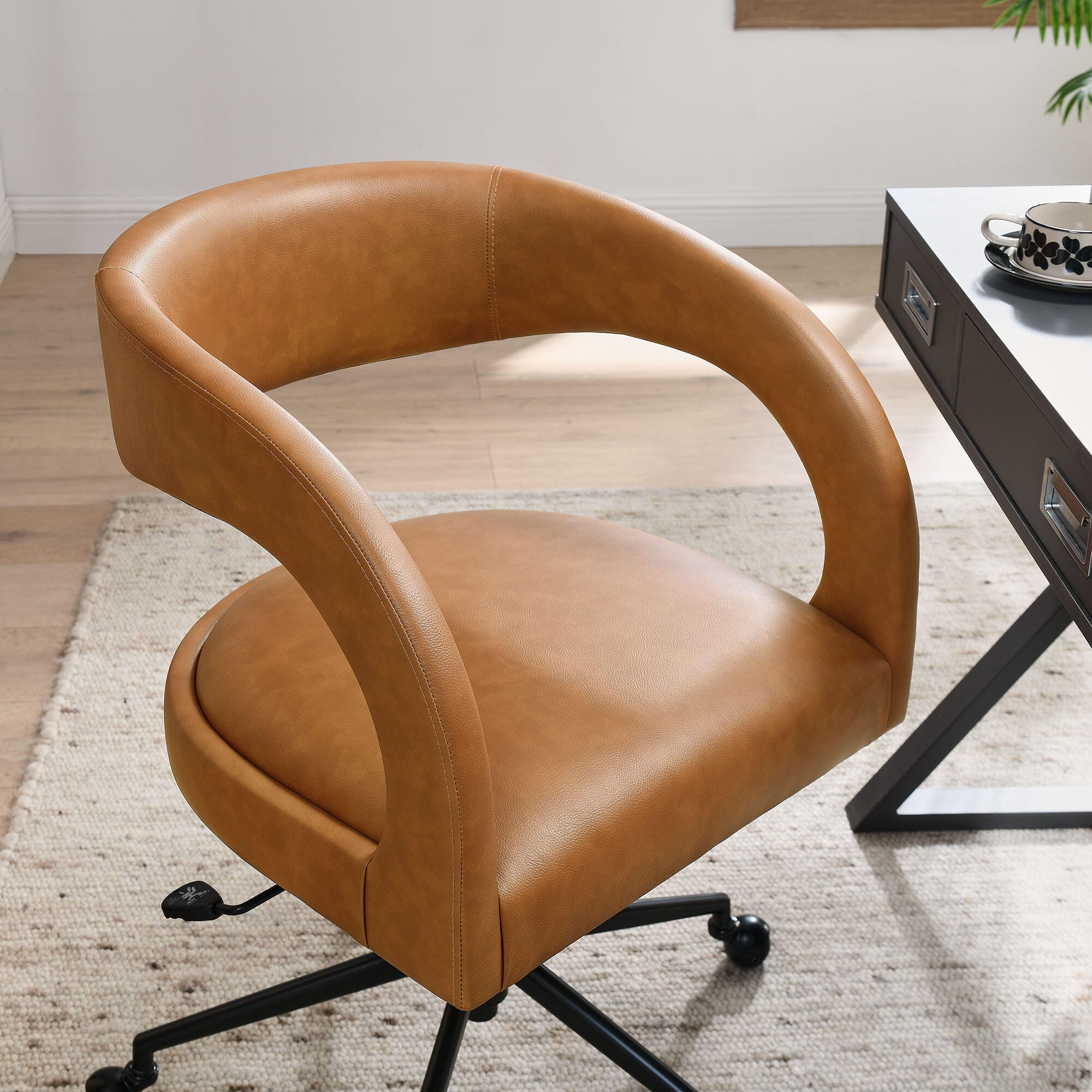 Modway Pinnacle Home Office Desk Chair, Tan, large