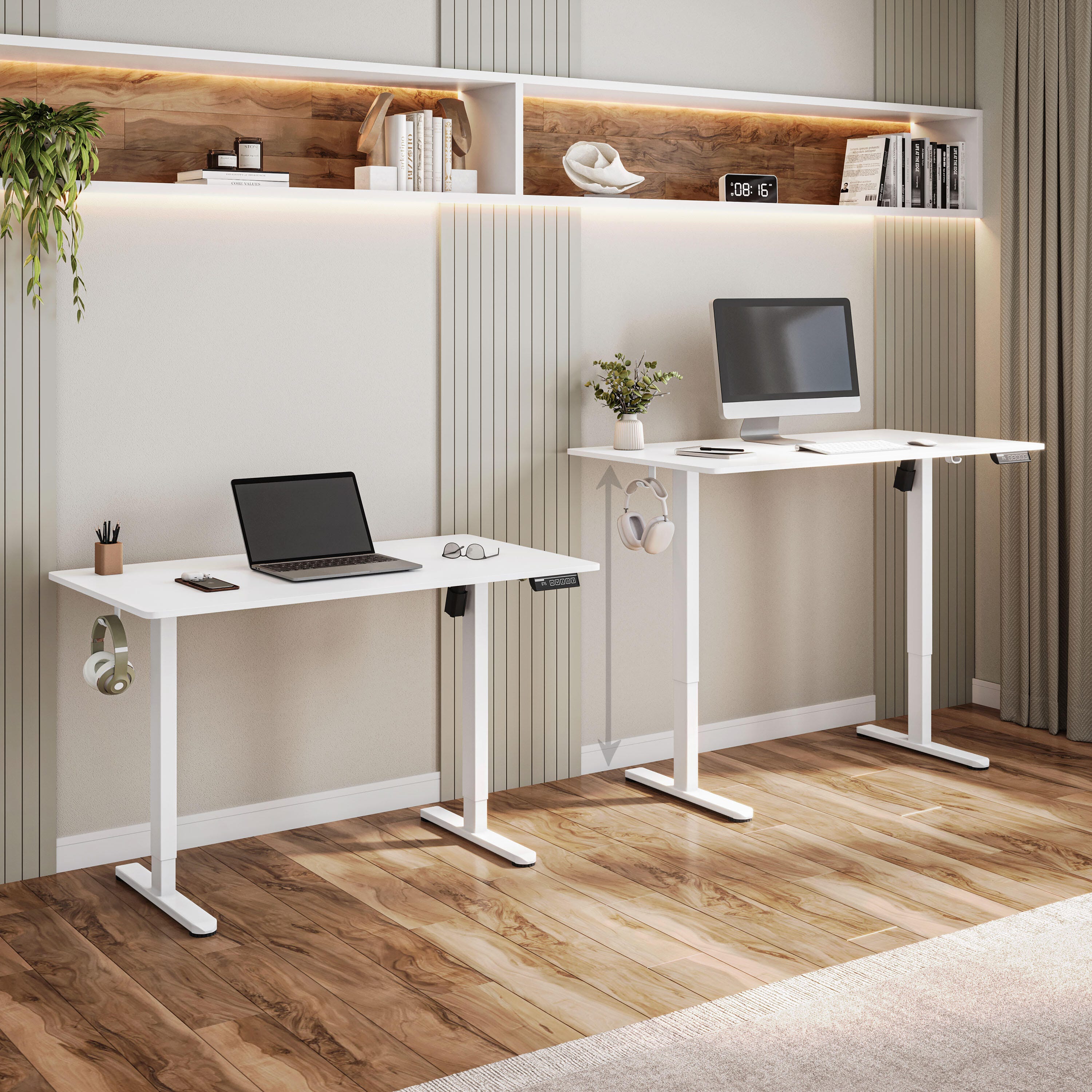 Techni Mobili 47" Home Office Desk, White, large