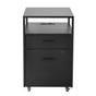 Techni Mobili 2 Drawer File Cabinet, Black, large