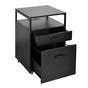 Techni Mobili 2 Drawer File Cabinet, Black, large