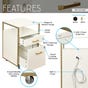 Techni Mobili 2 Drawer File Cabinet, White, large