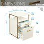 Techni Mobili 2 Drawer File Cabinet, White, large