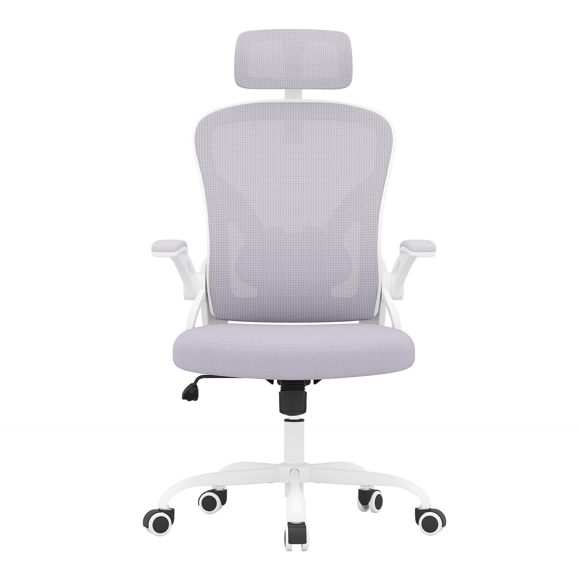 Dovelina Furnique 48" Home Office Desk Chair, Gray, large