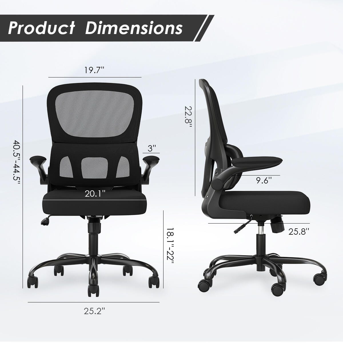 Dovelina Furnique 45" Home Office Desk Chair, , large