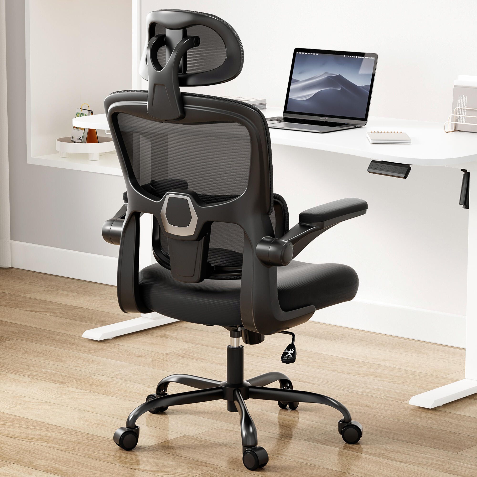 Dovelina Furnique 47" Home Office Desk Chair, , large