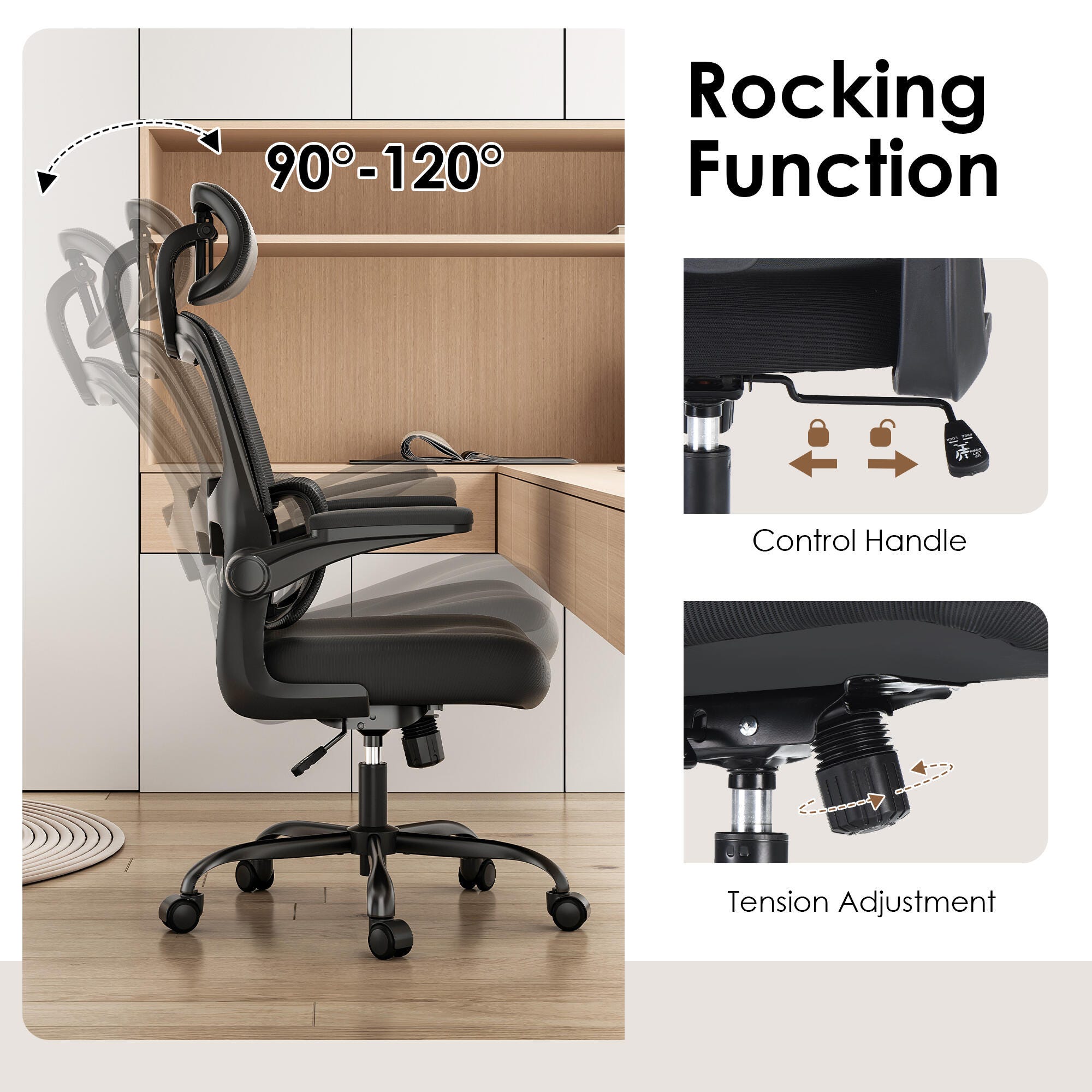 Dovelina Furnique 47" Home Office Desk Chair, , large