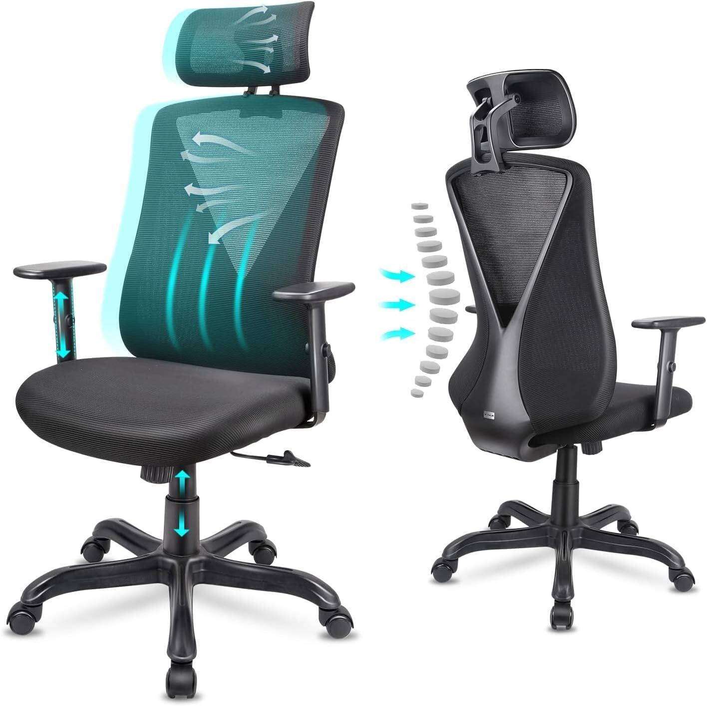 Dovelina Furnique 49" Home Office Desk Chair, , large