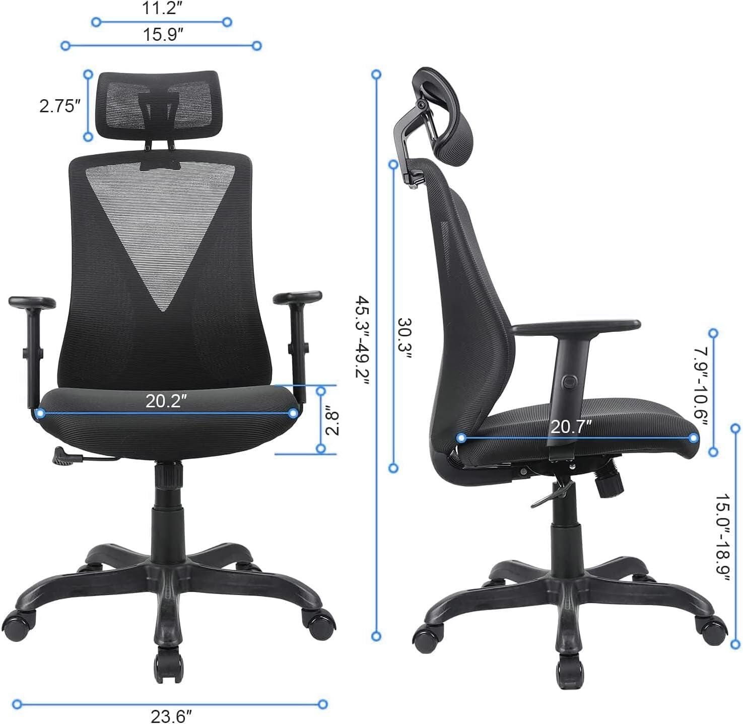 Dovelina Furnique 49" Home Office Desk Chair, , large