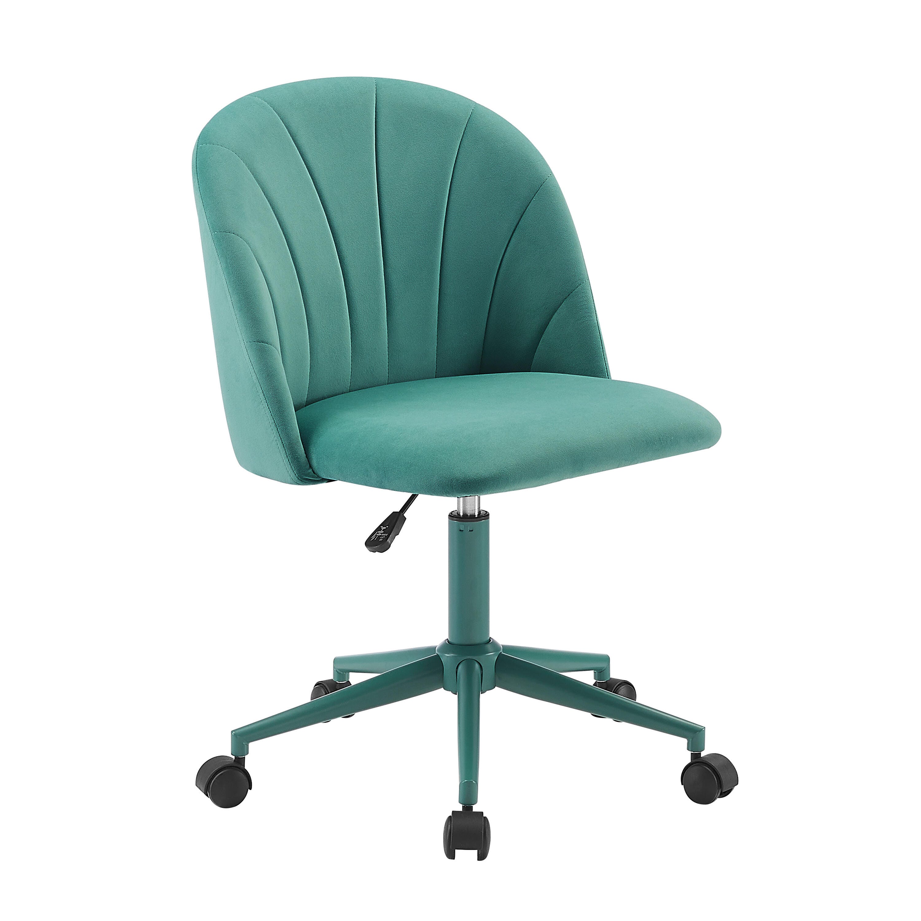Linon Belle Home Office Desk Chair, Aqua, large
