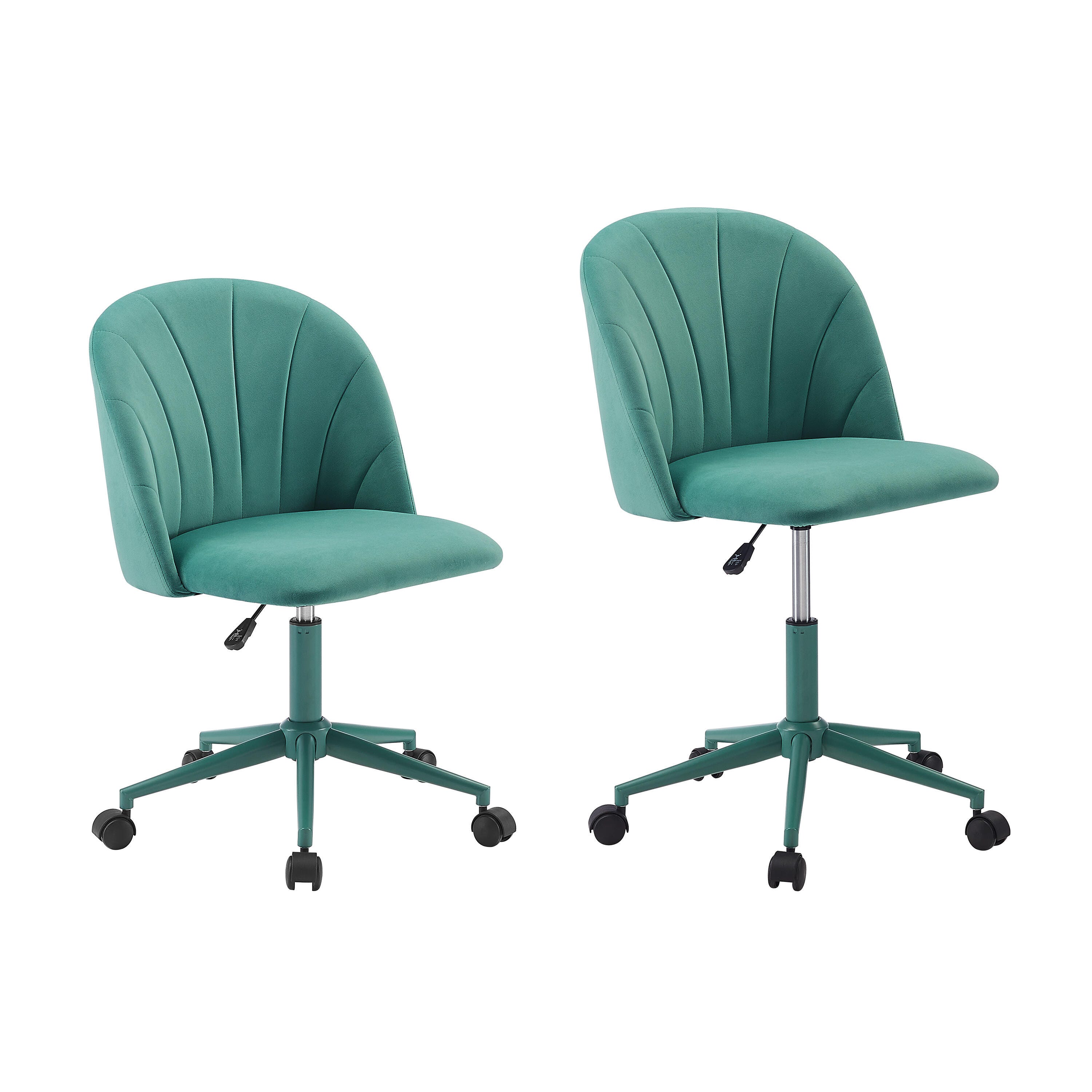 Linon Belle Home Office Desk Chair, Aqua, large