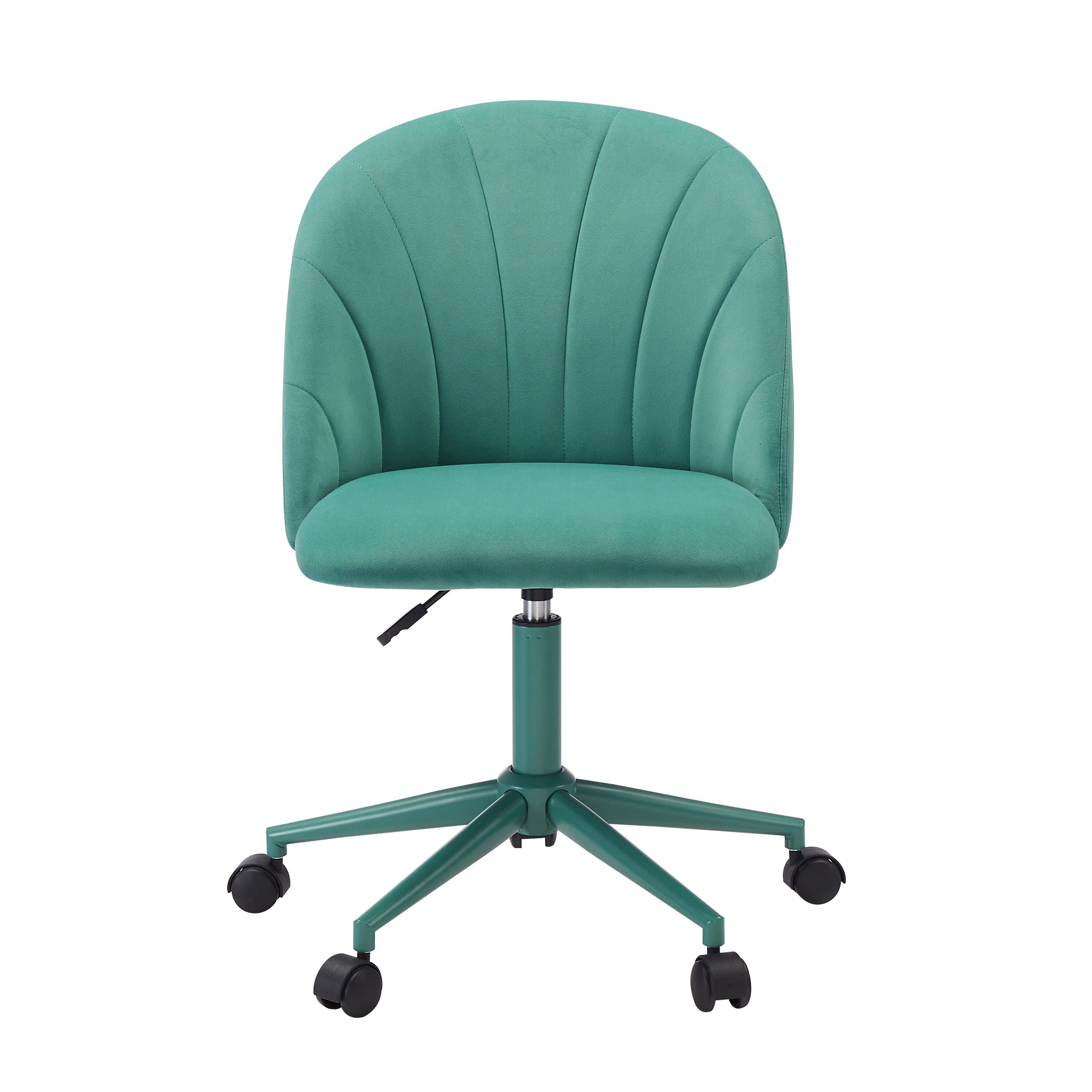 Linon Belle Home Office Desk Chair, Aqua, large