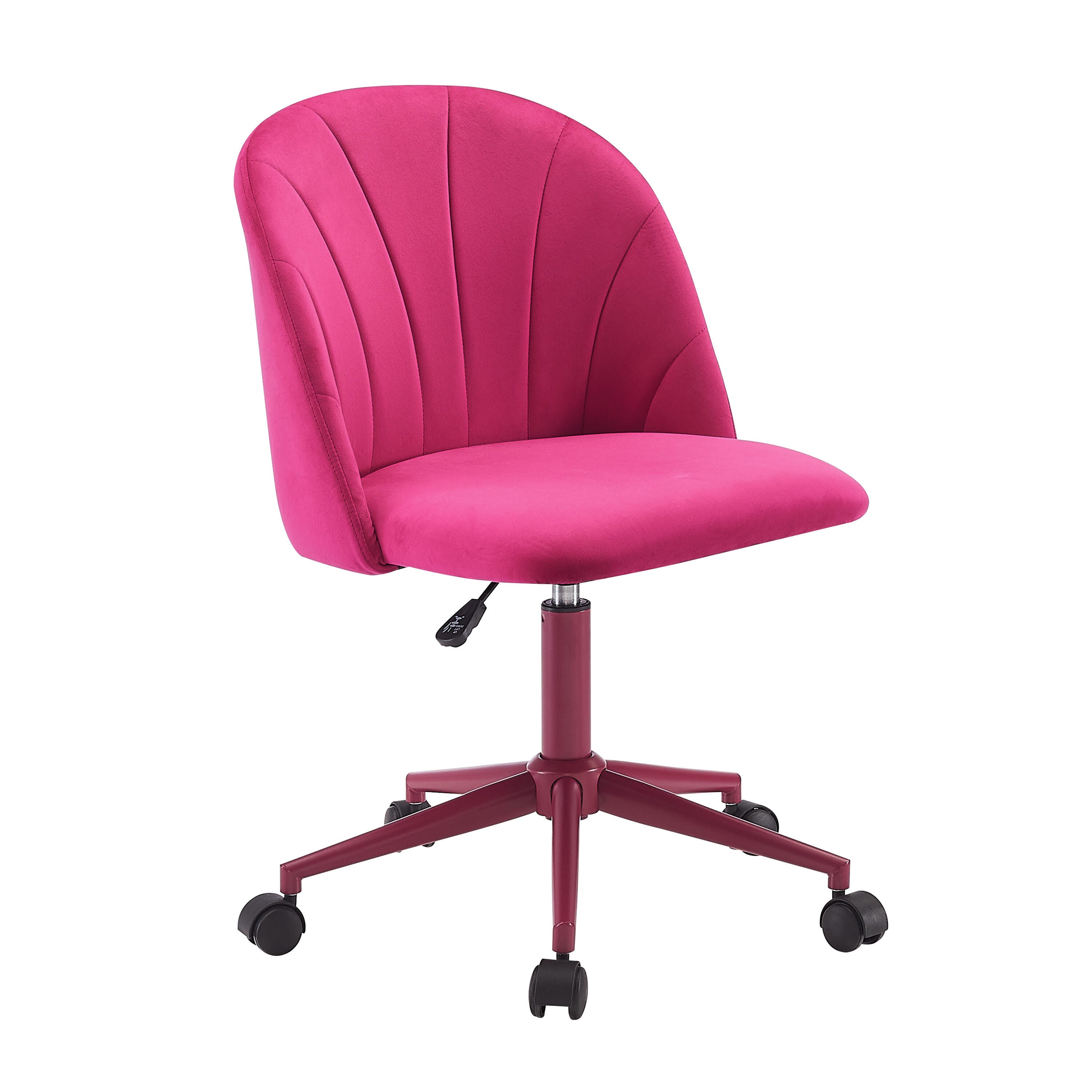 Linon Belle Home Office Desk Chair, Hot Pink, large