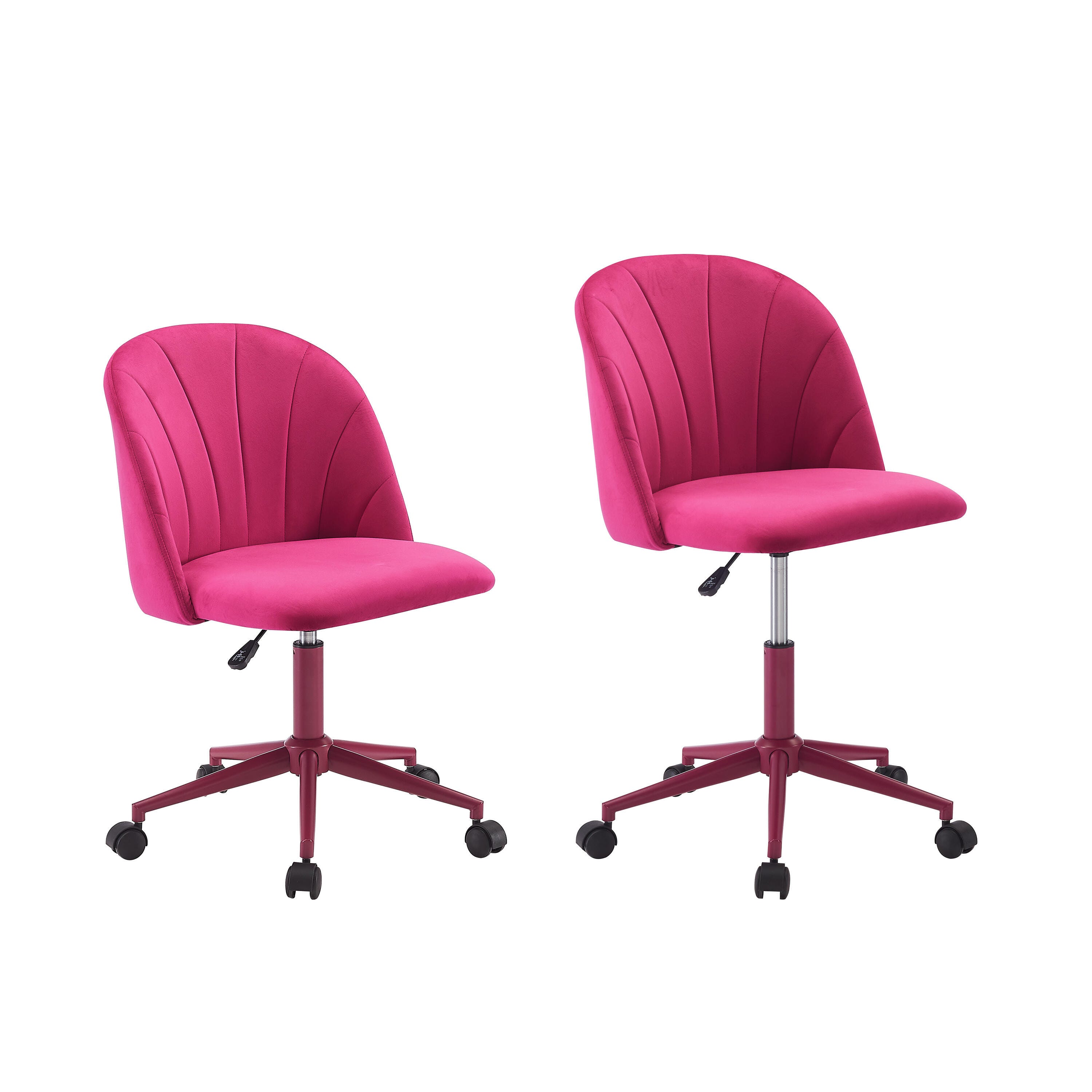 Linon Belle Home Office Desk Chair, Hot Pink, large