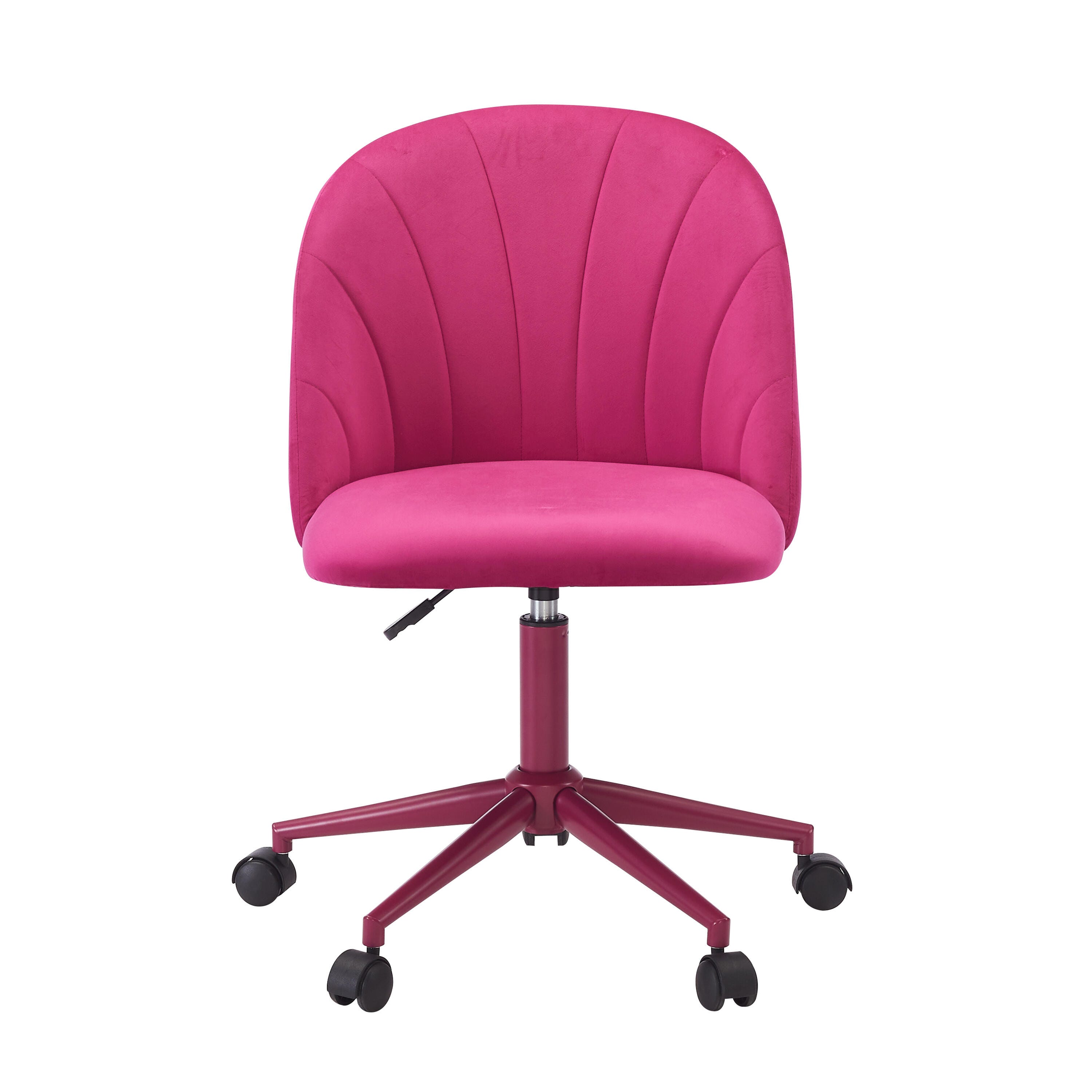 Linon Belle Home Office Desk Chair, Hot Pink, large