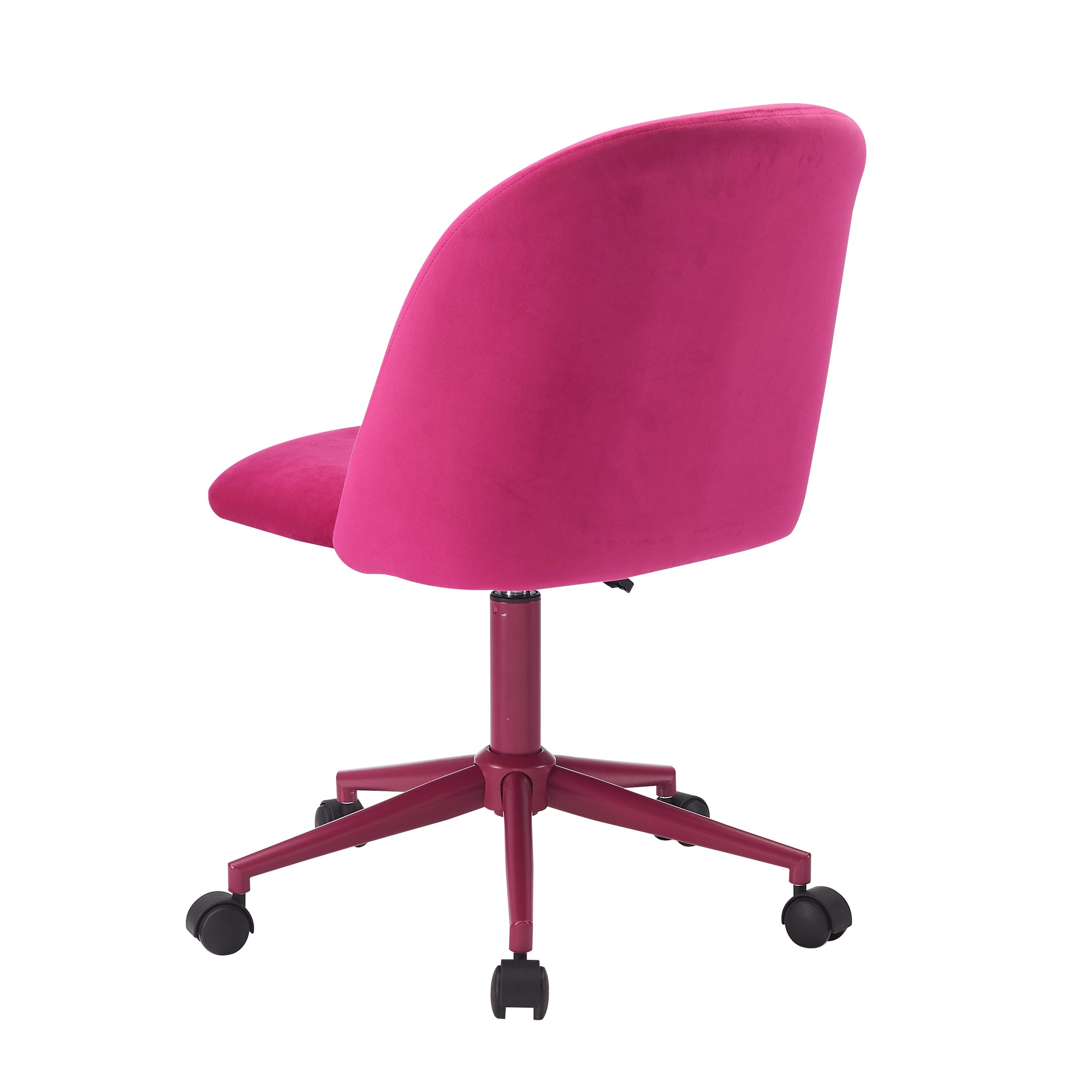 Linon Belle Home Office Desk Chair, Hot Pink, large