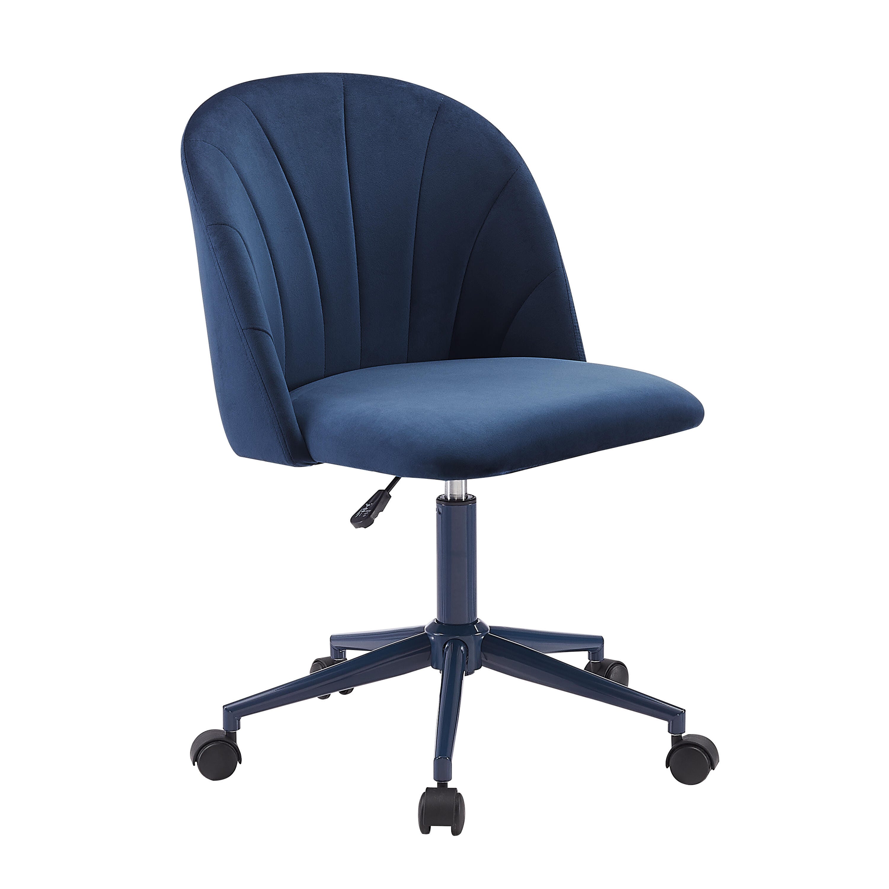 Linon Belle Home Office Desk Chair, Navy Blue, large