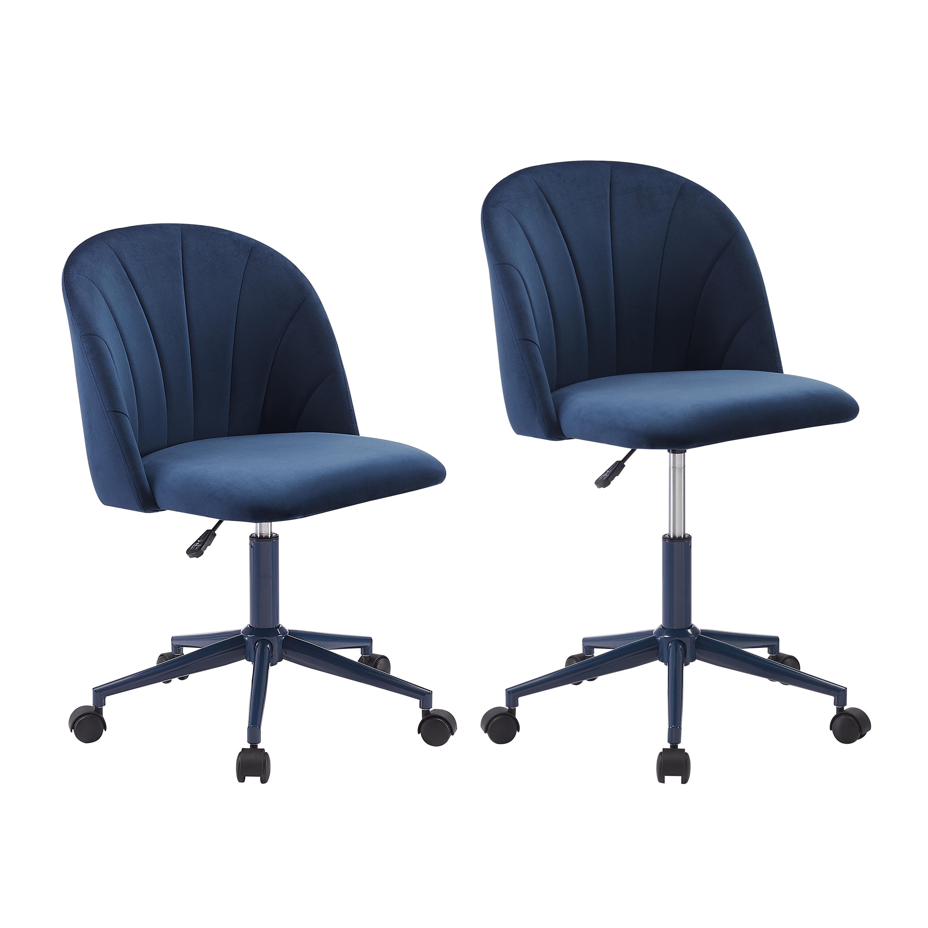 Linon Belle Home Office Desk Chair, Navy Blue, large