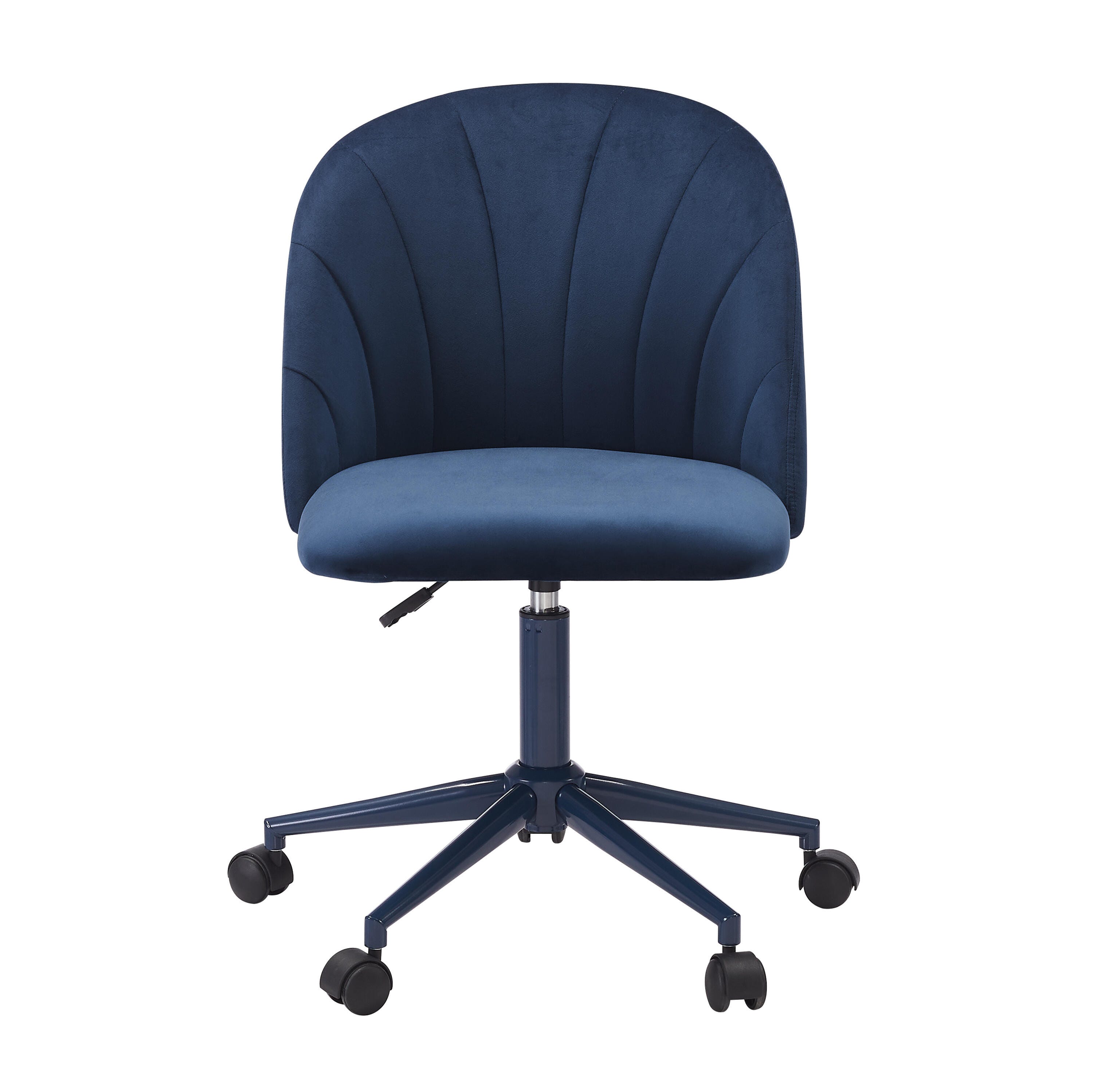 Linon Belle Home Office Desk Chair, Navy Blue, large
