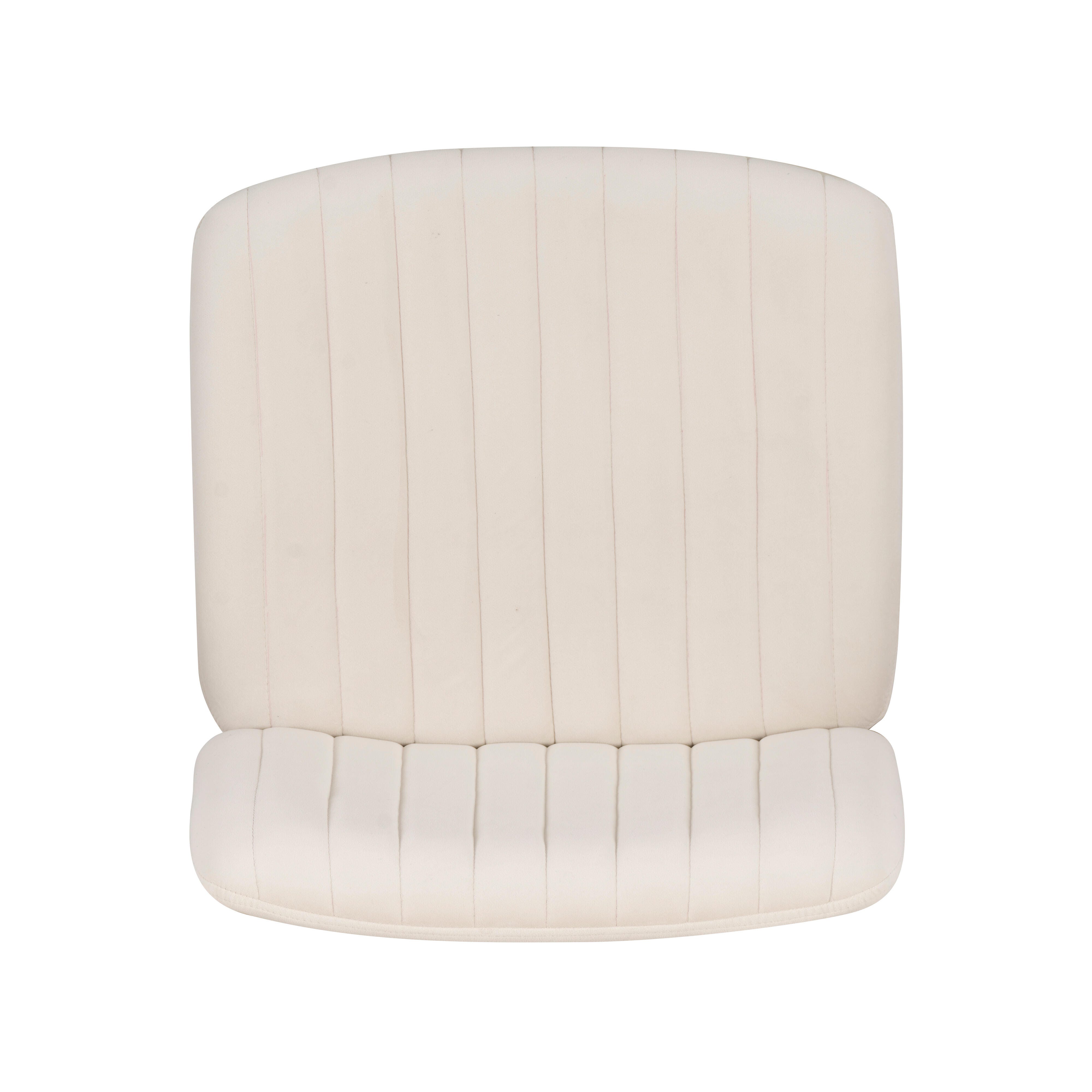 Linon Bobbi Home Office Desk Chair, Off White, large