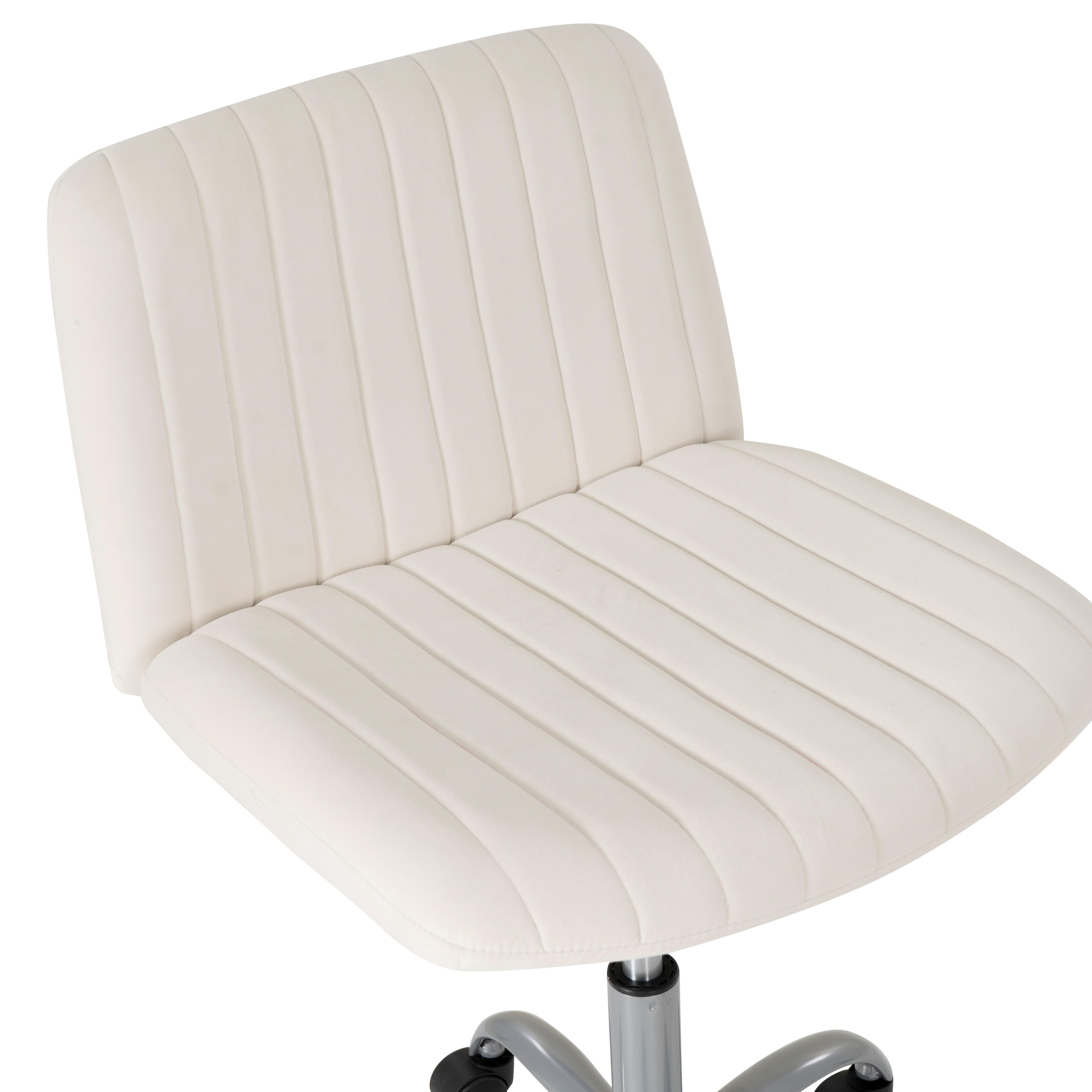 Linon Bobbi Home Office Desk Chair, Off White, large