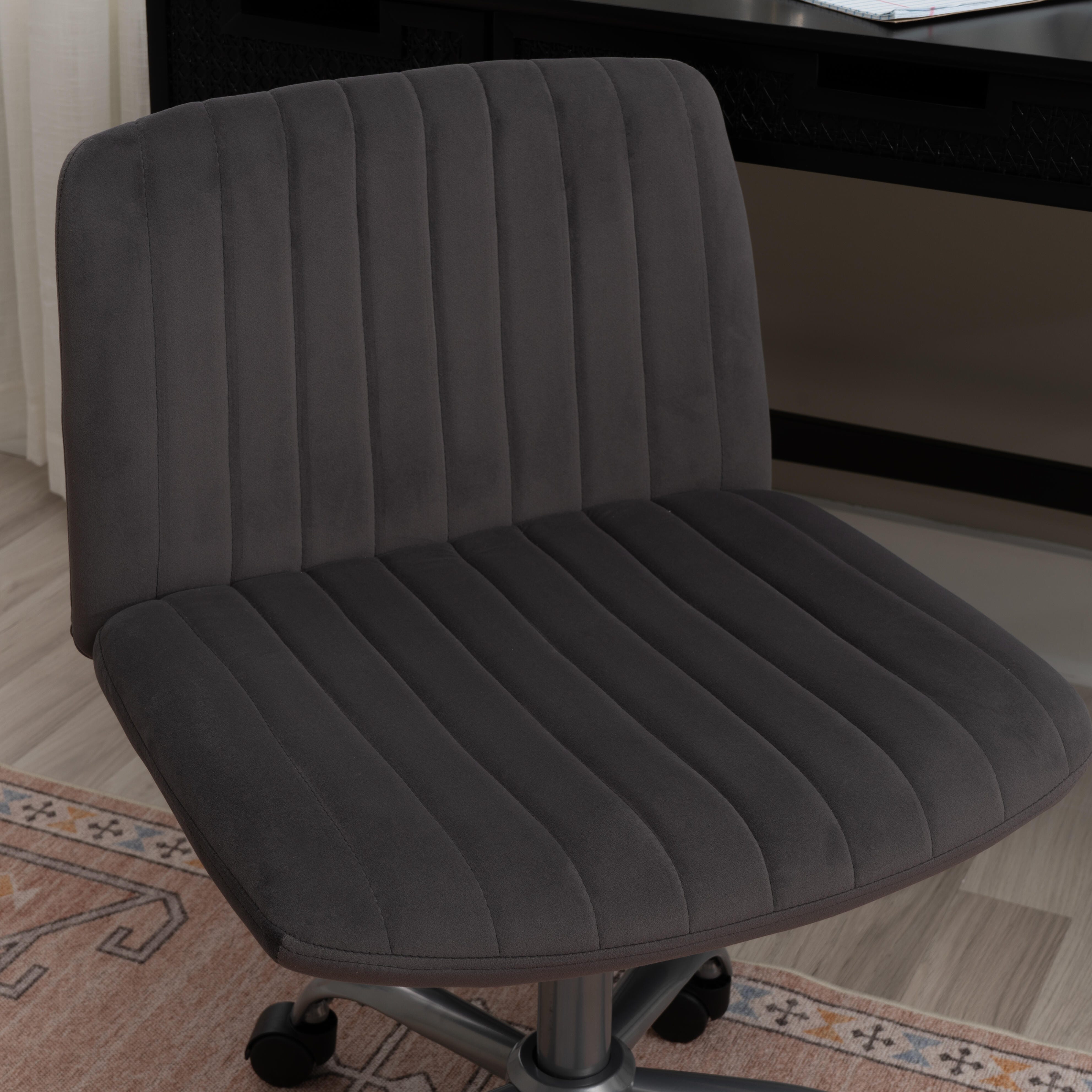 Linon Bobbi Home Office Desk Chair, Gray, large