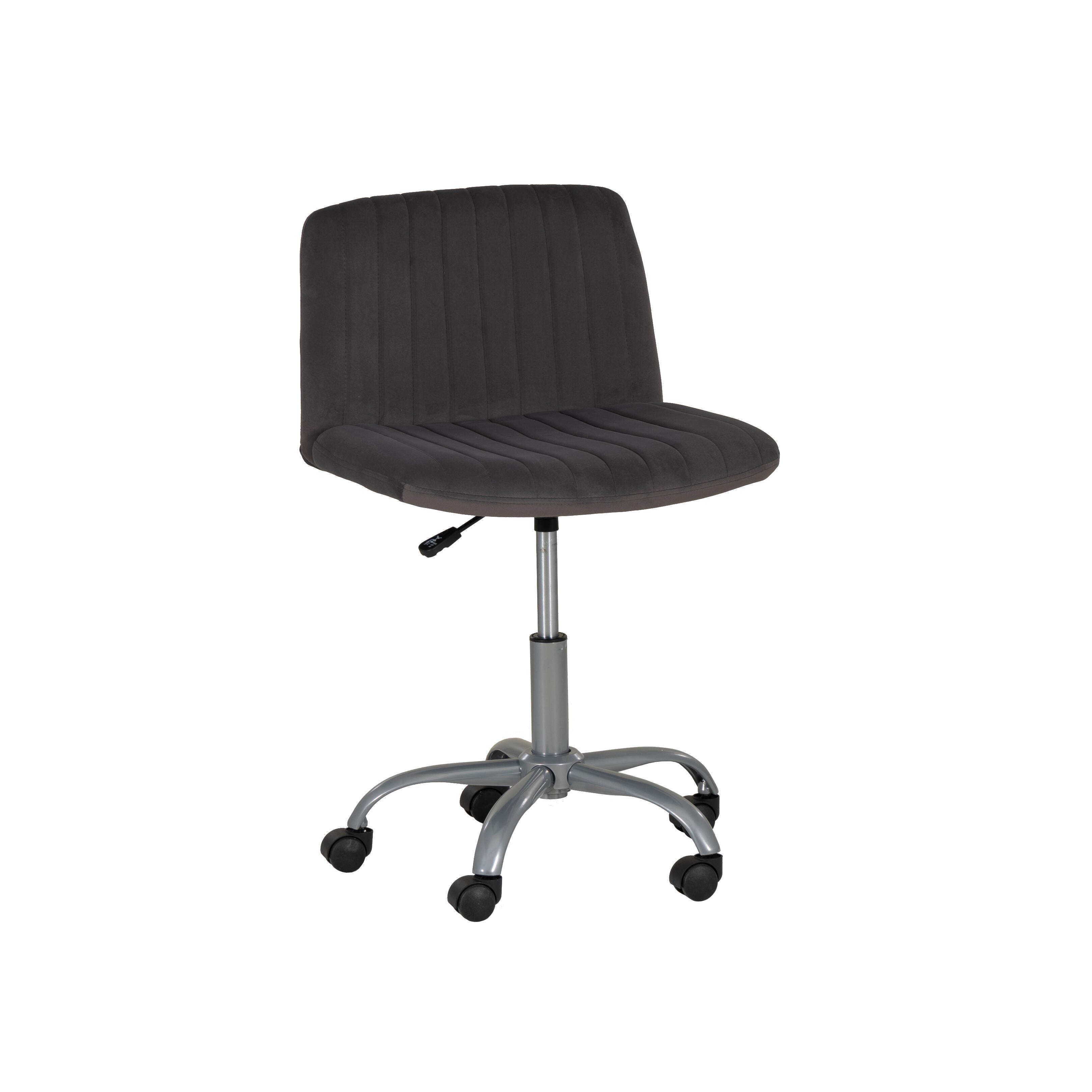 Linon Bobbi Home Office Desk Chair, Gray, large