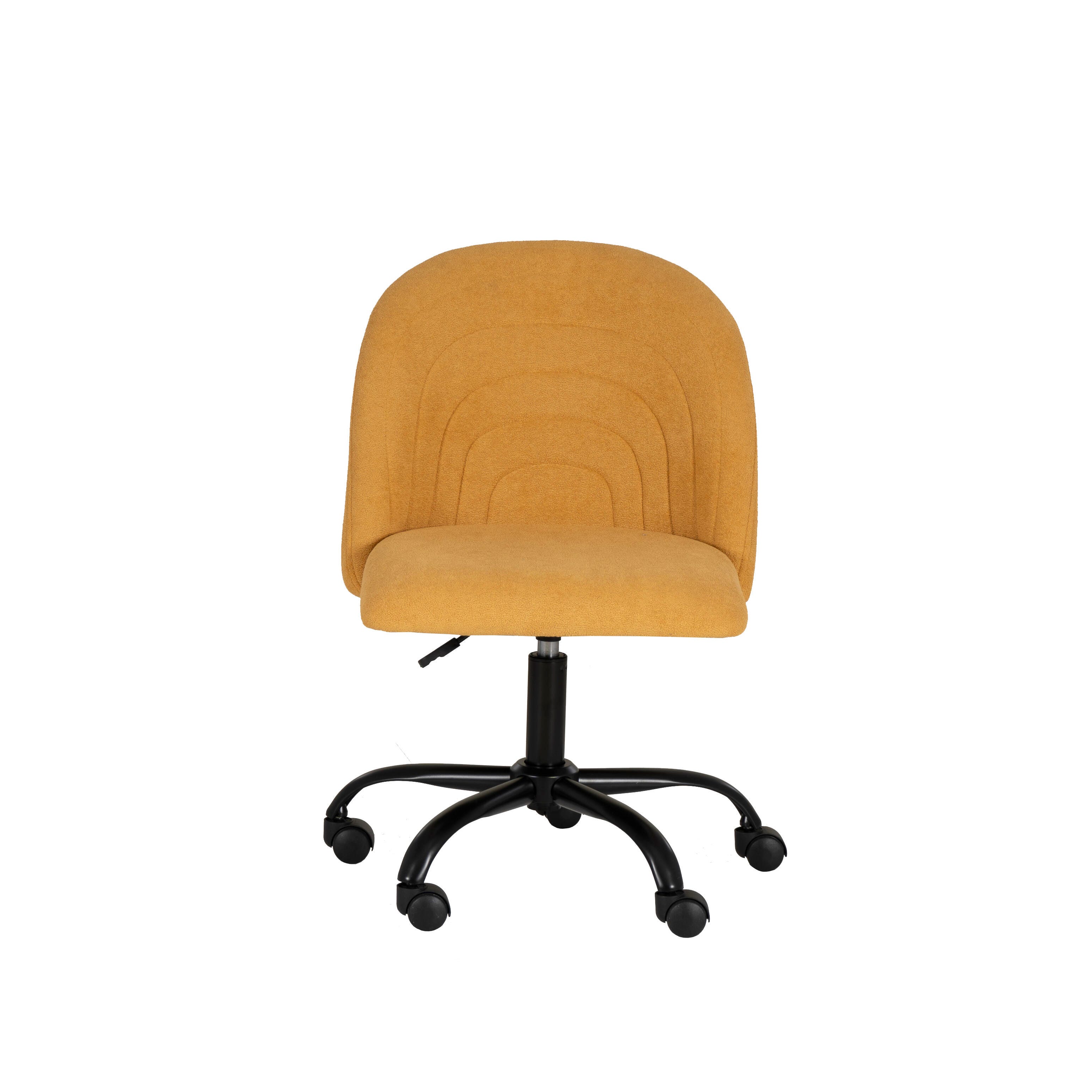 Linon Cate Home Office Desk Chair, Yellow, large