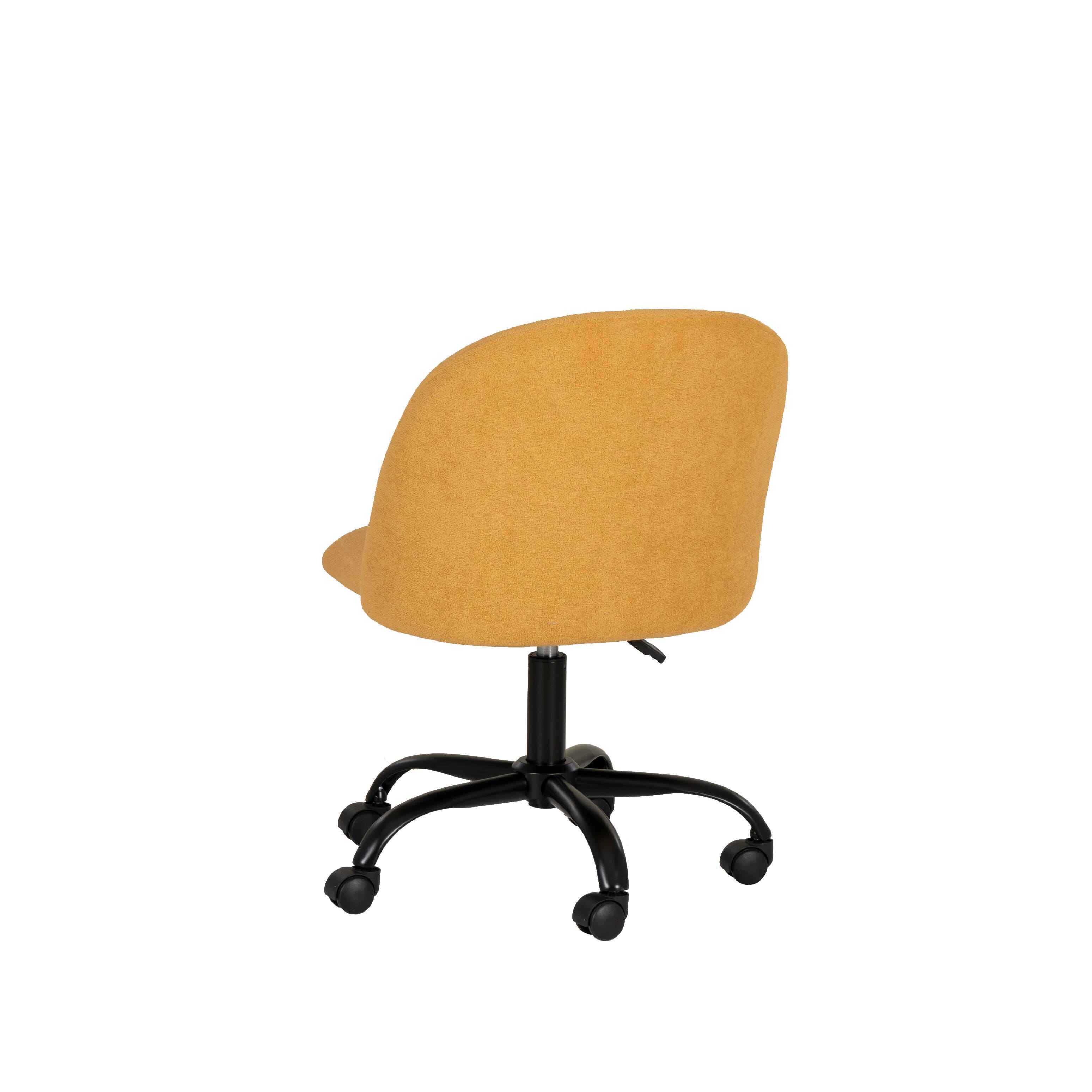 Linon Cate Home Office Desk Chair, Yellow, large