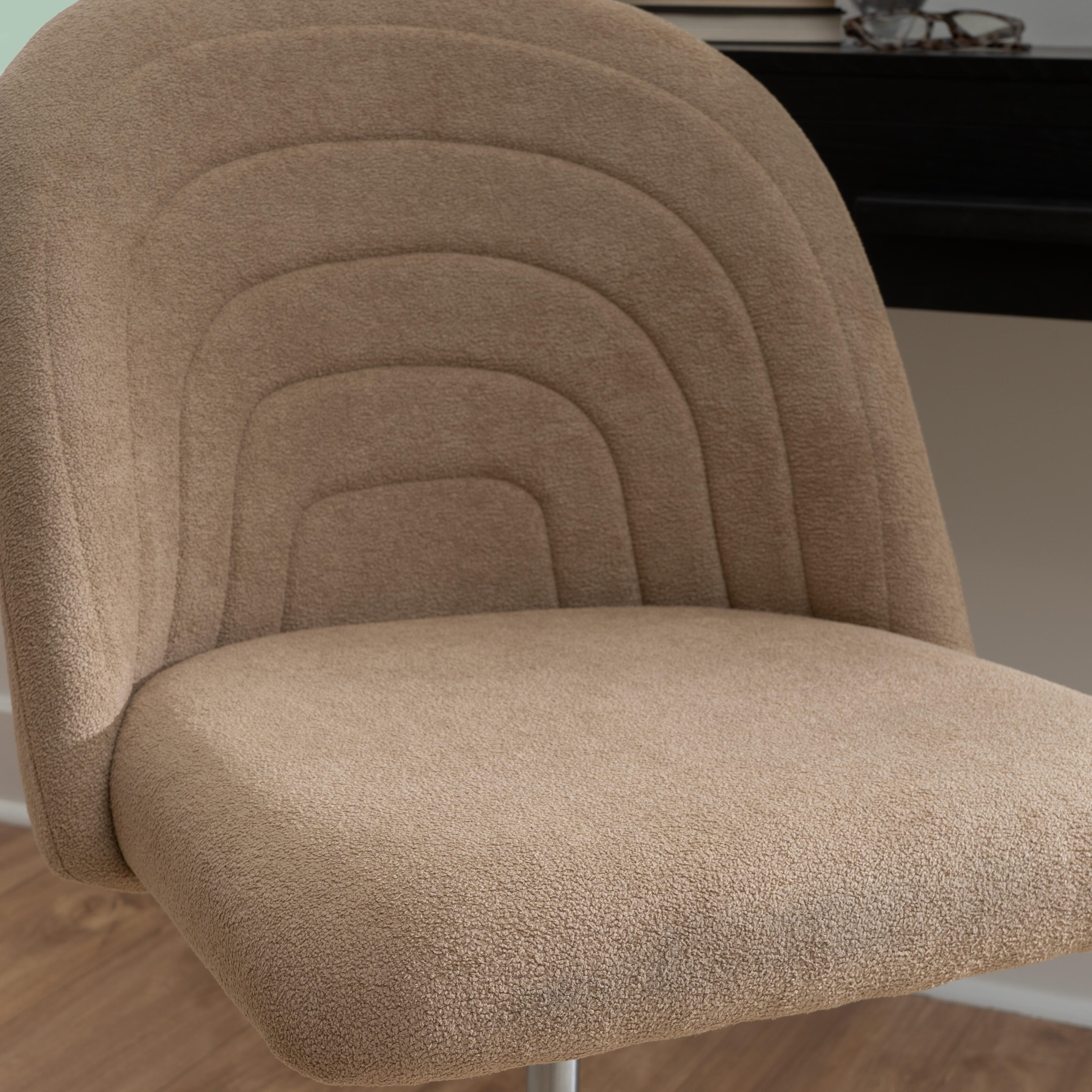 Linon Cate Home Office Desk Chair, Beige, large