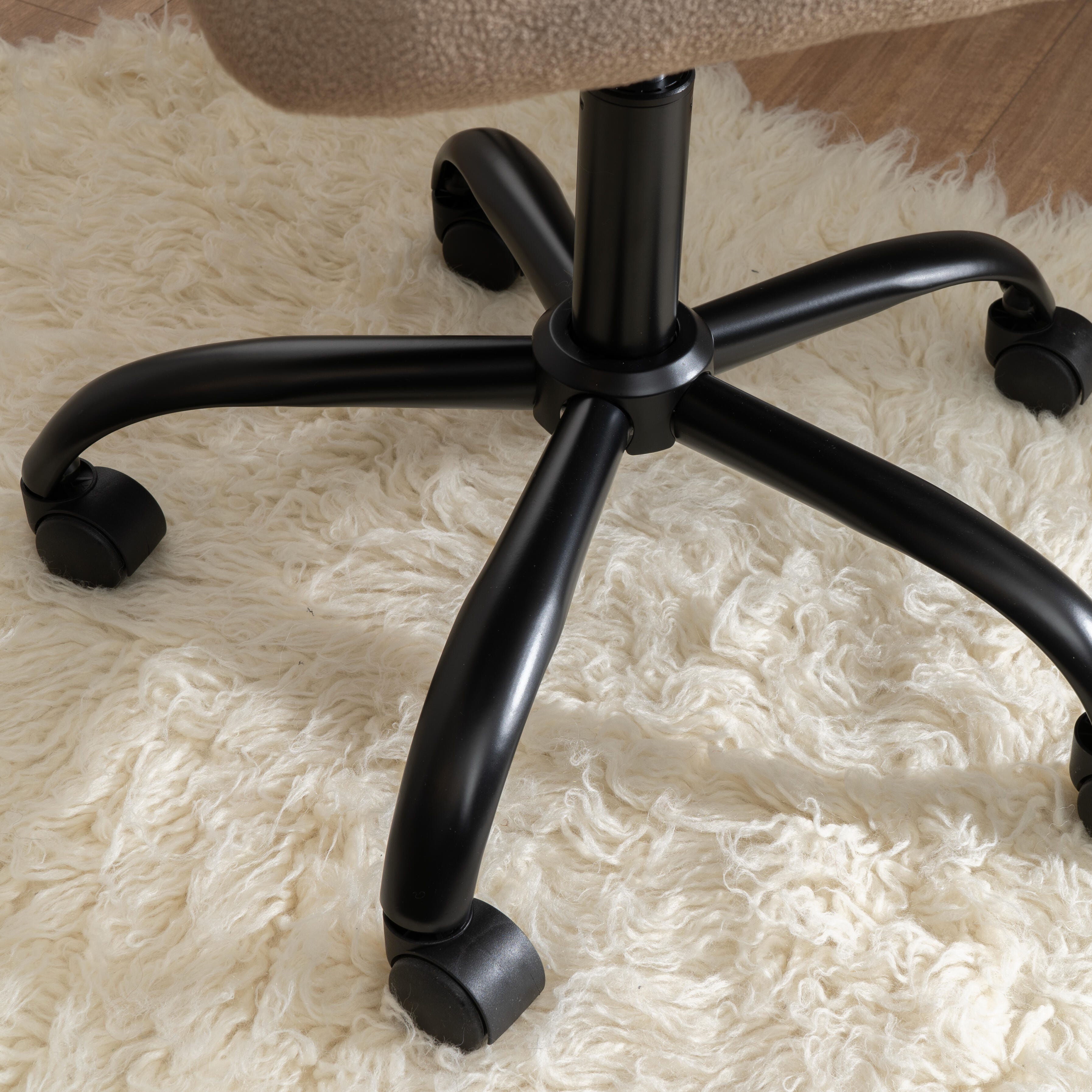 Linon Cate Home Office Desk Chair, Beige, large