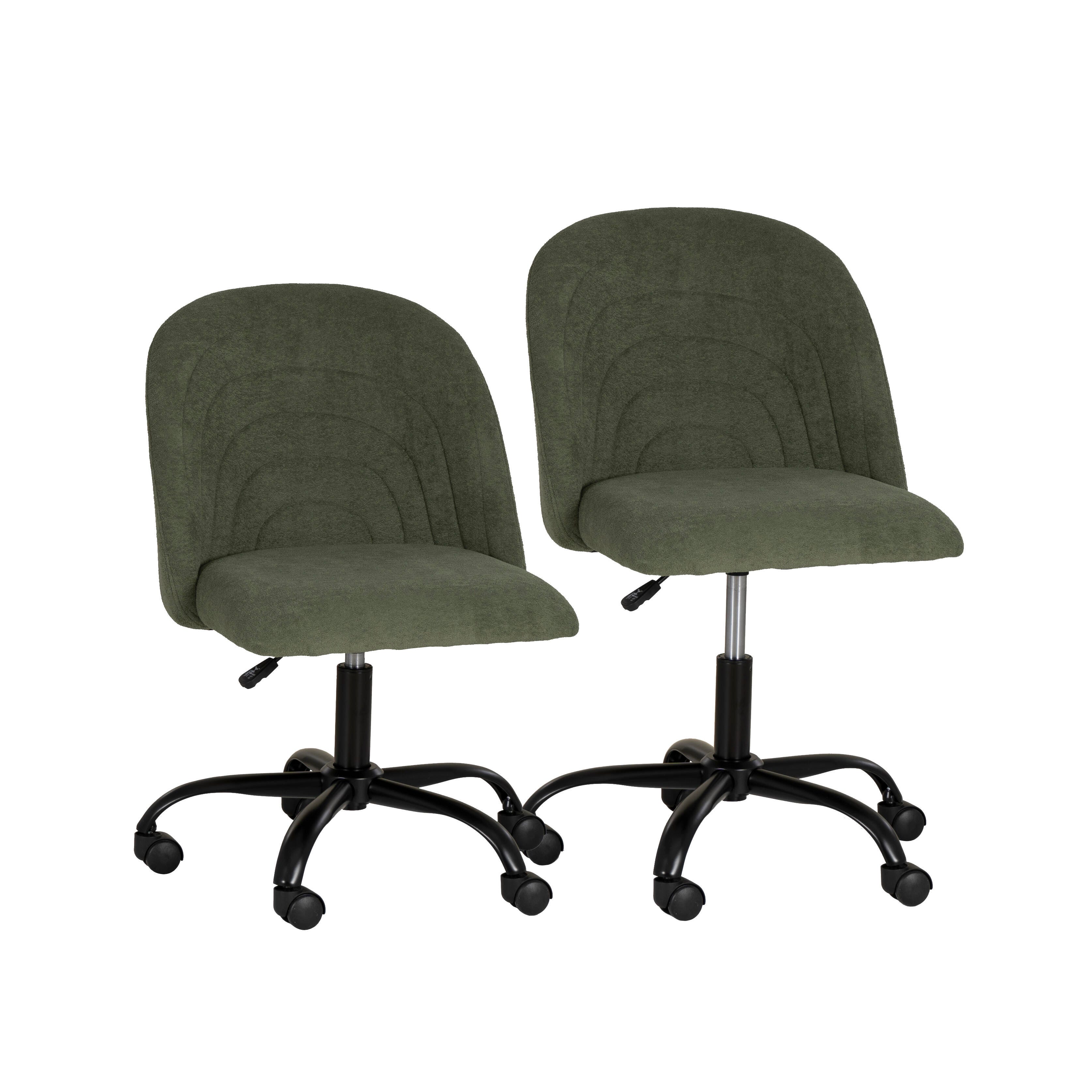 Linon Cate Home Office Desk Chair, Green, large