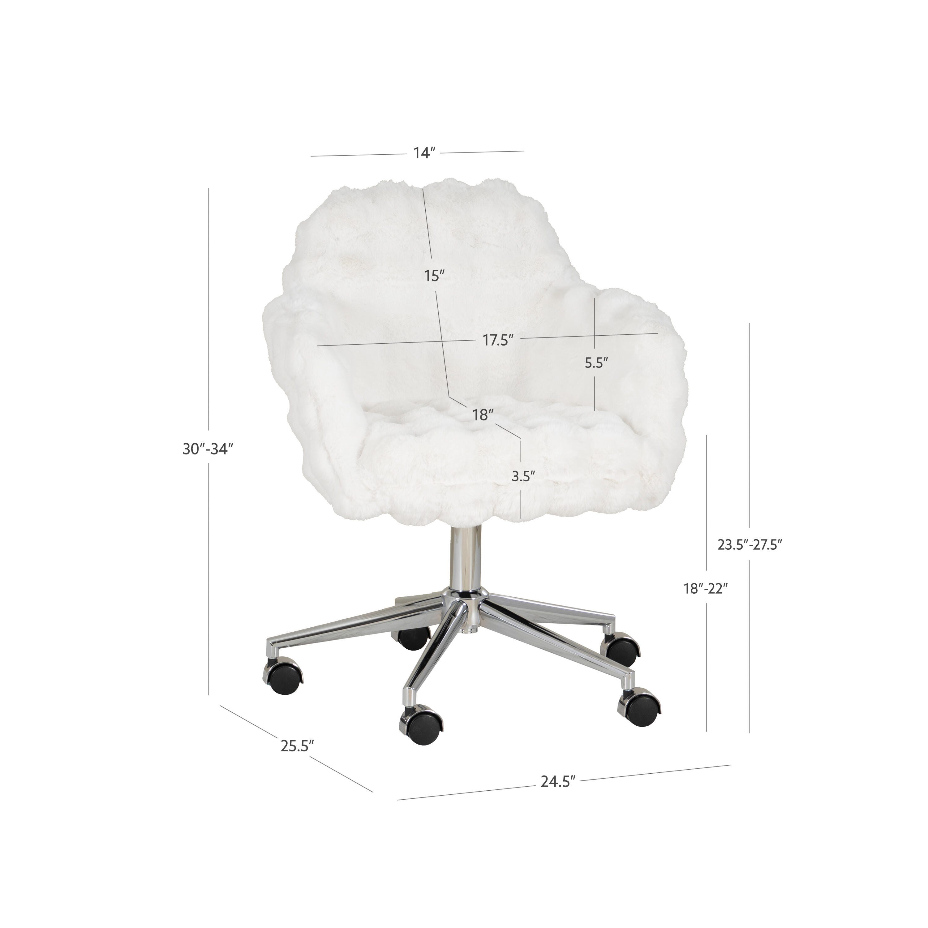 Linon Fiona Home Office Desk Chair, , large