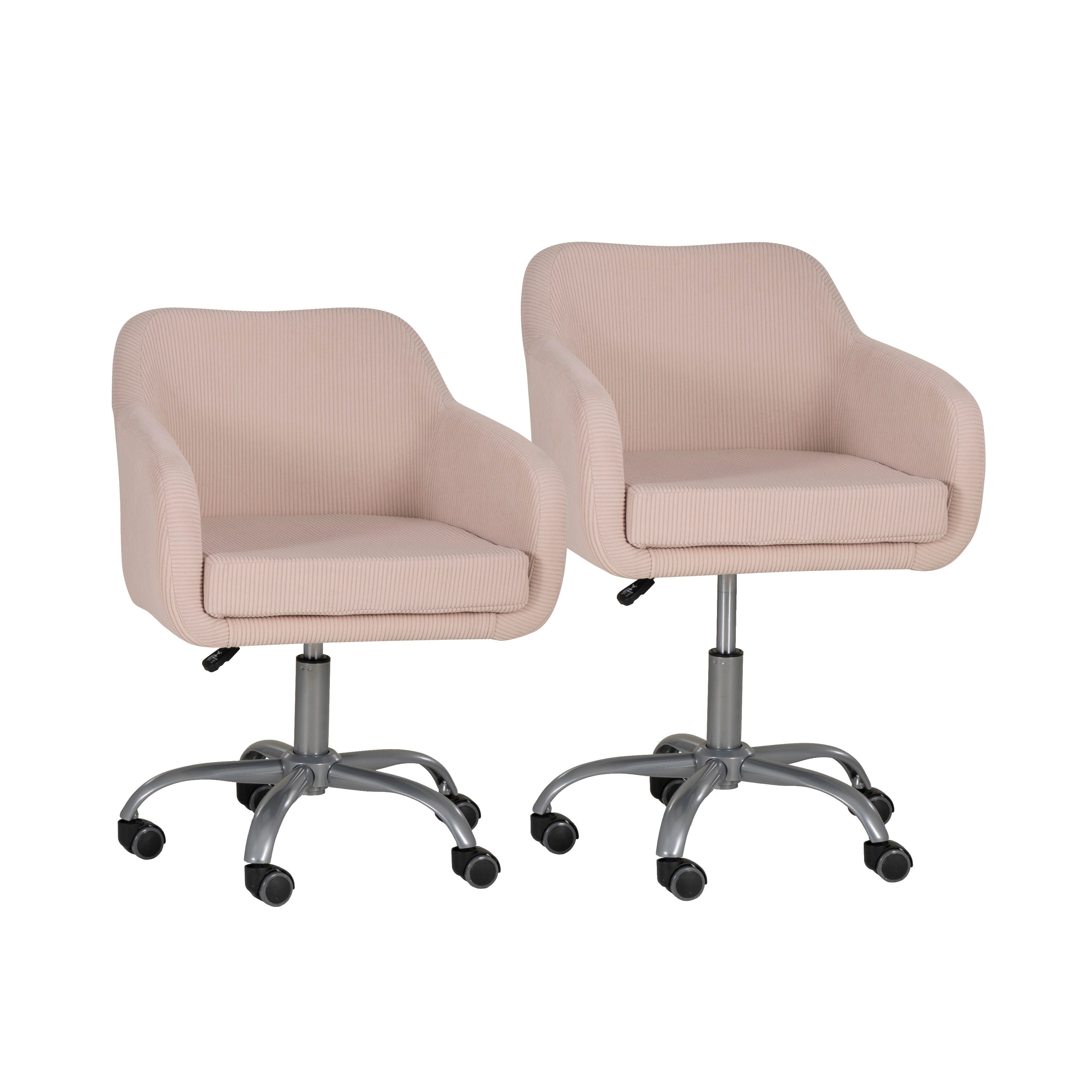 Linon Mason Home Office Desk Chair, Pink, large