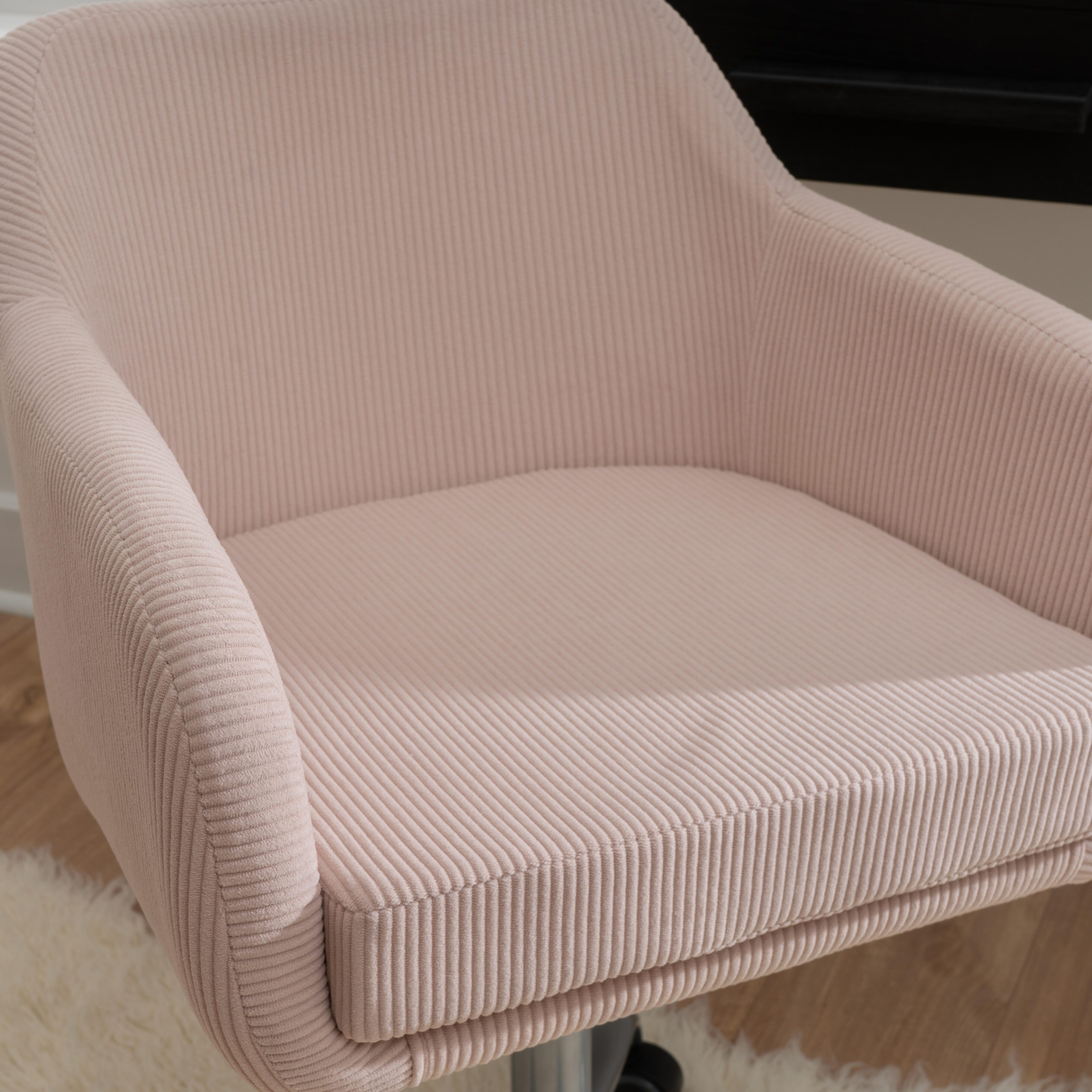Linon Mason Home Office Desk Chair, Pink, large