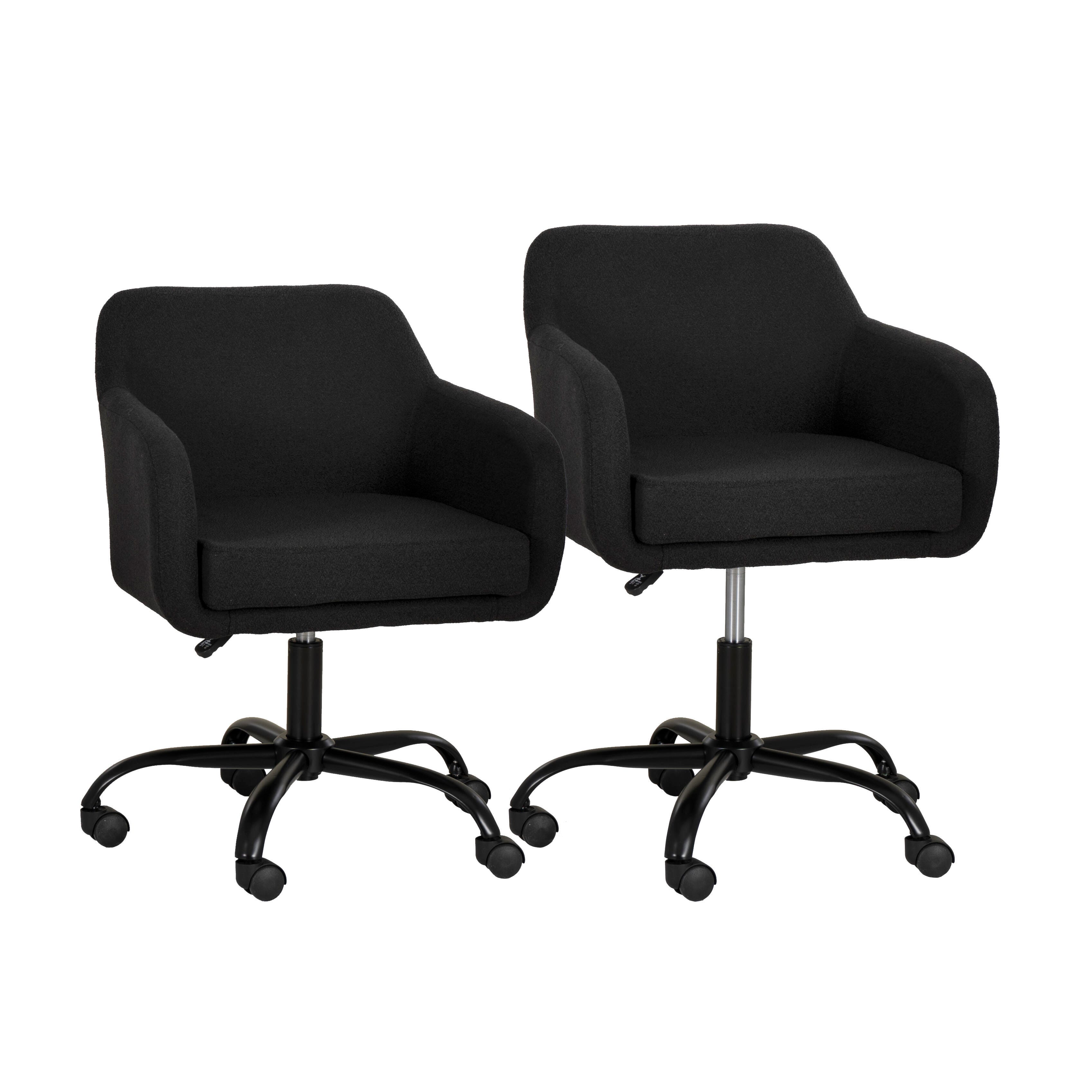 Linon Mason Home Office Desk Chair, Black, large