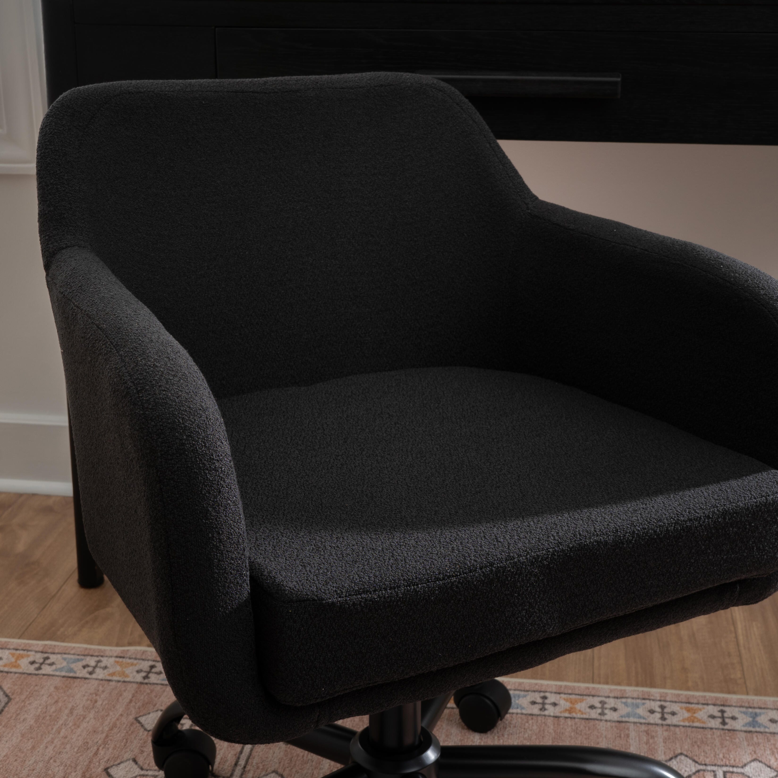Linon Mason Home Office Desk Chair, Black, large